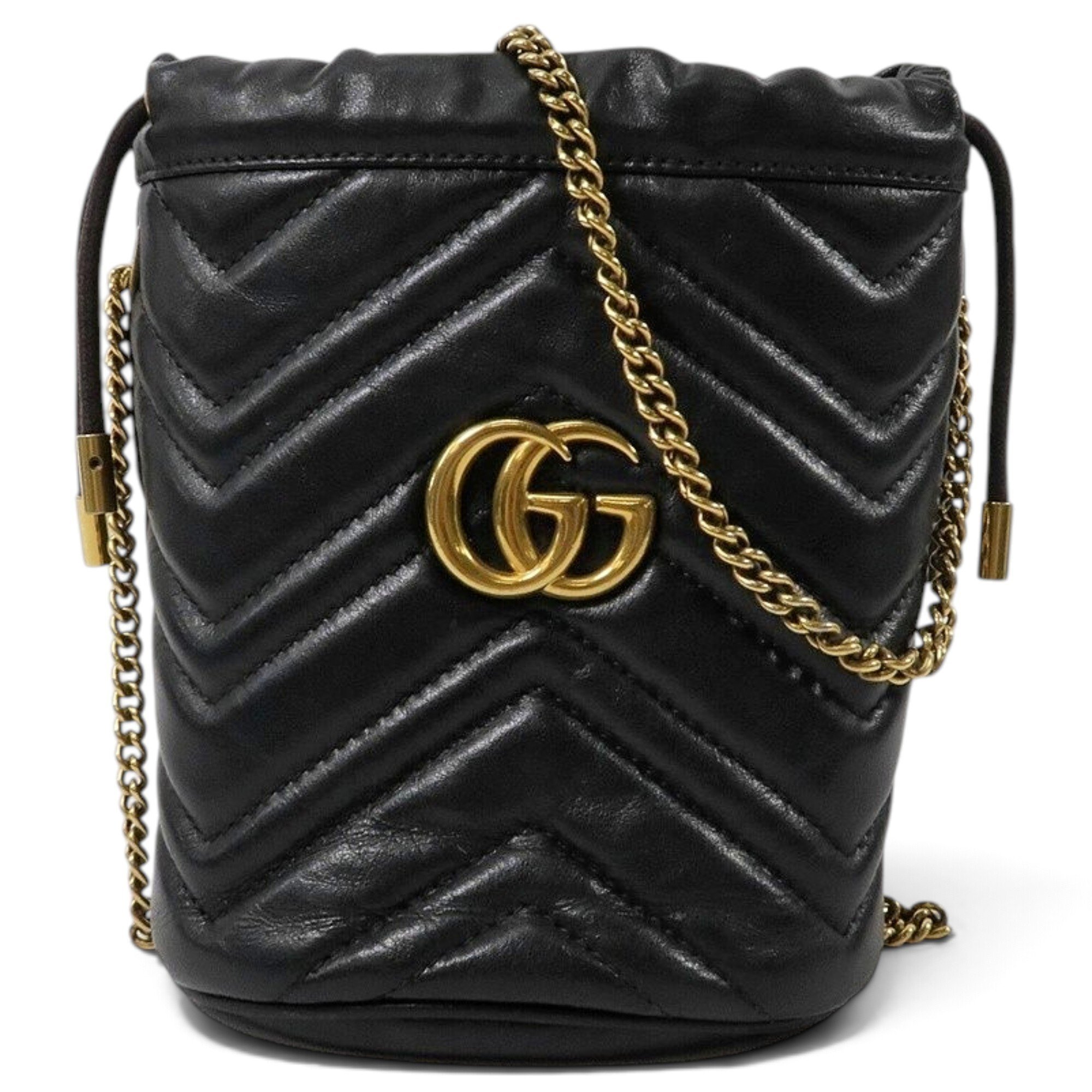 GG Marmont Chain Bucket leather crossbody bag