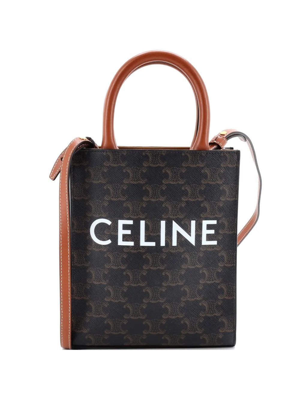 Vertical Cabas Tote Triomphe Coated Canvas Mini satchel