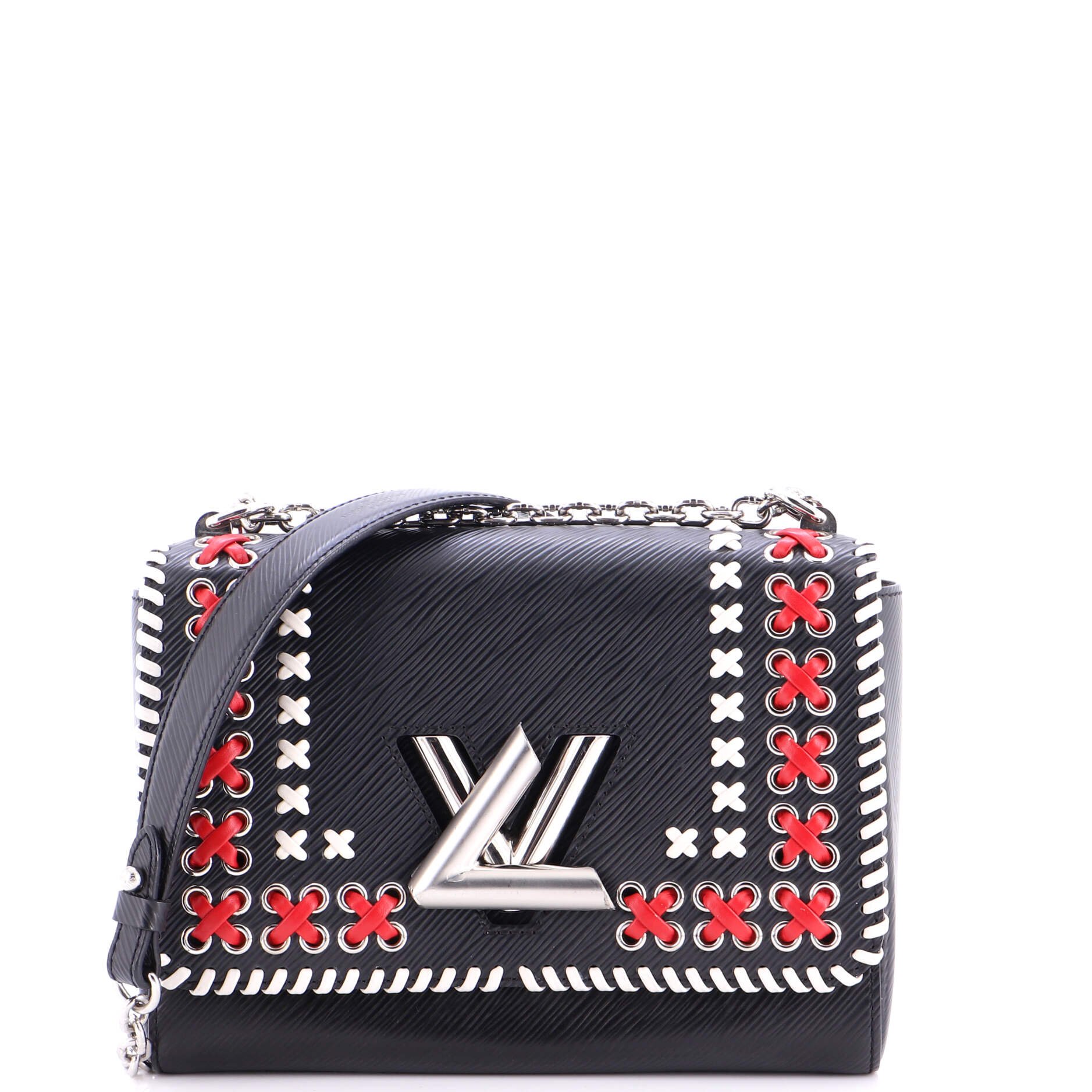 Louis Vuitton Twist Handbag Whipstitch Epi Leather MM