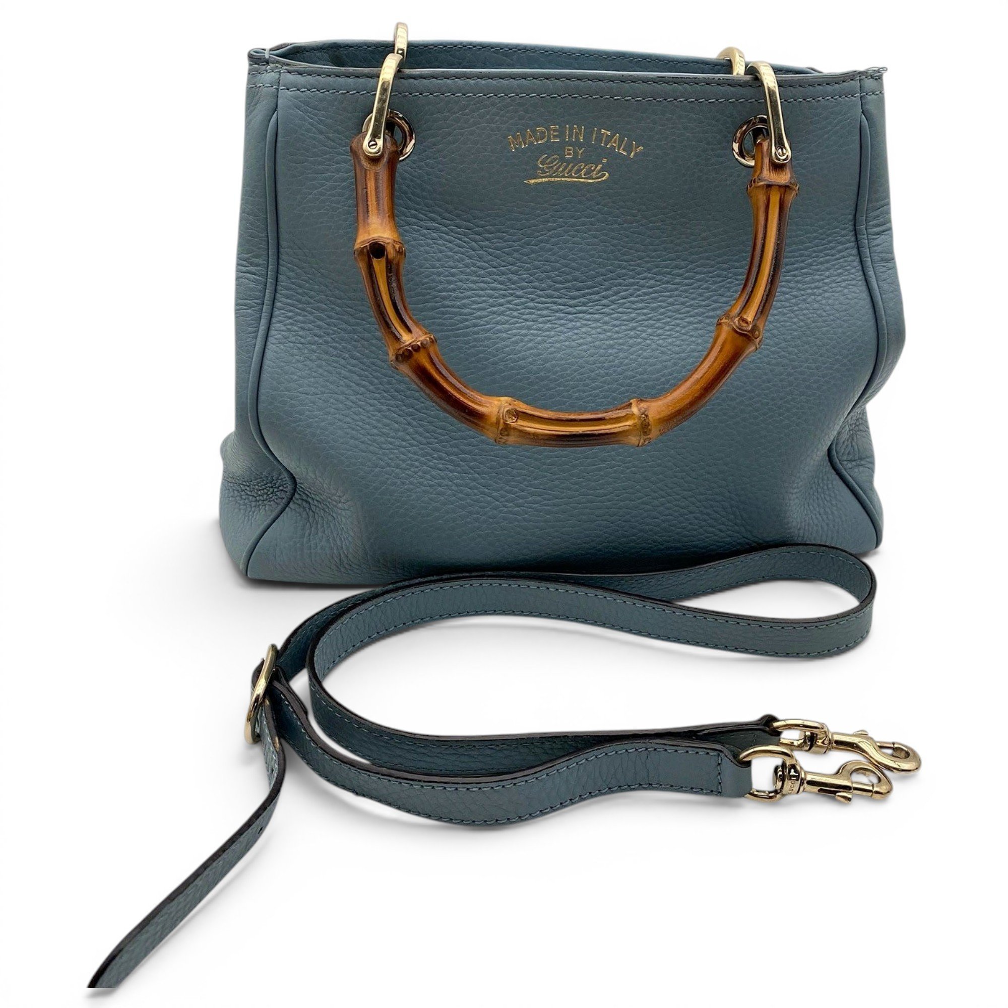 Bamboo leather handbag