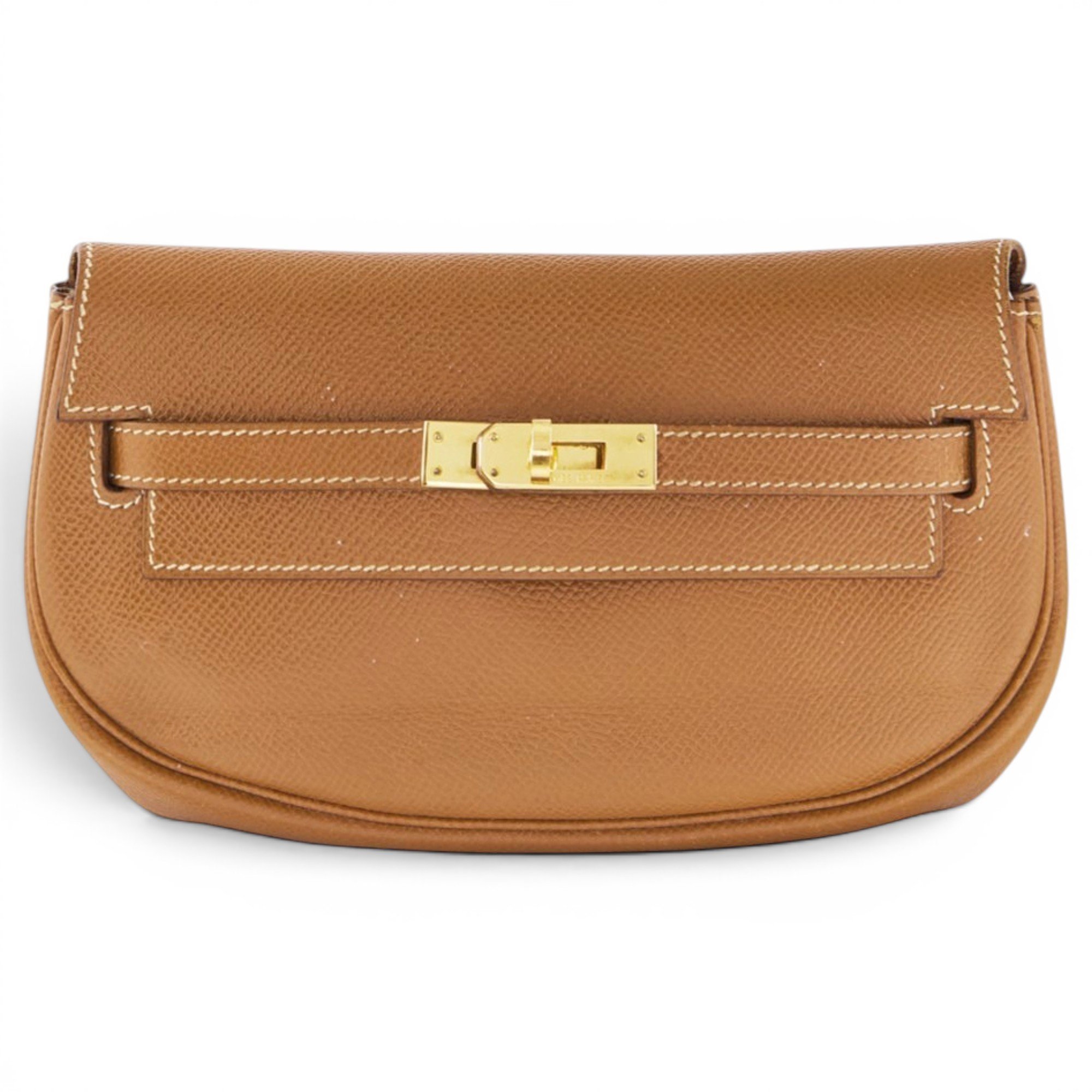 Leather clutch bag