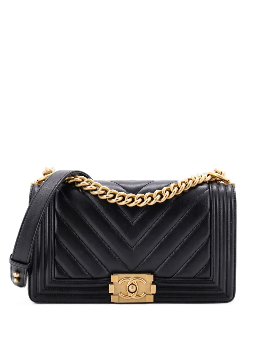 Boy Flap Bag Chevron Calfskin Old Medium shoulder bag