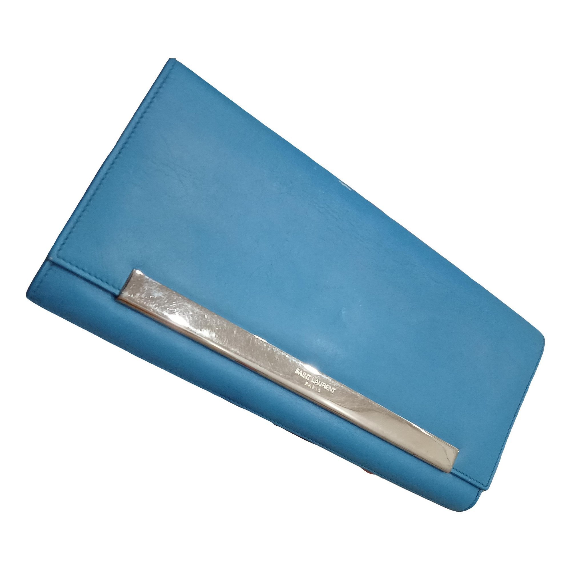 Leather clutch bag