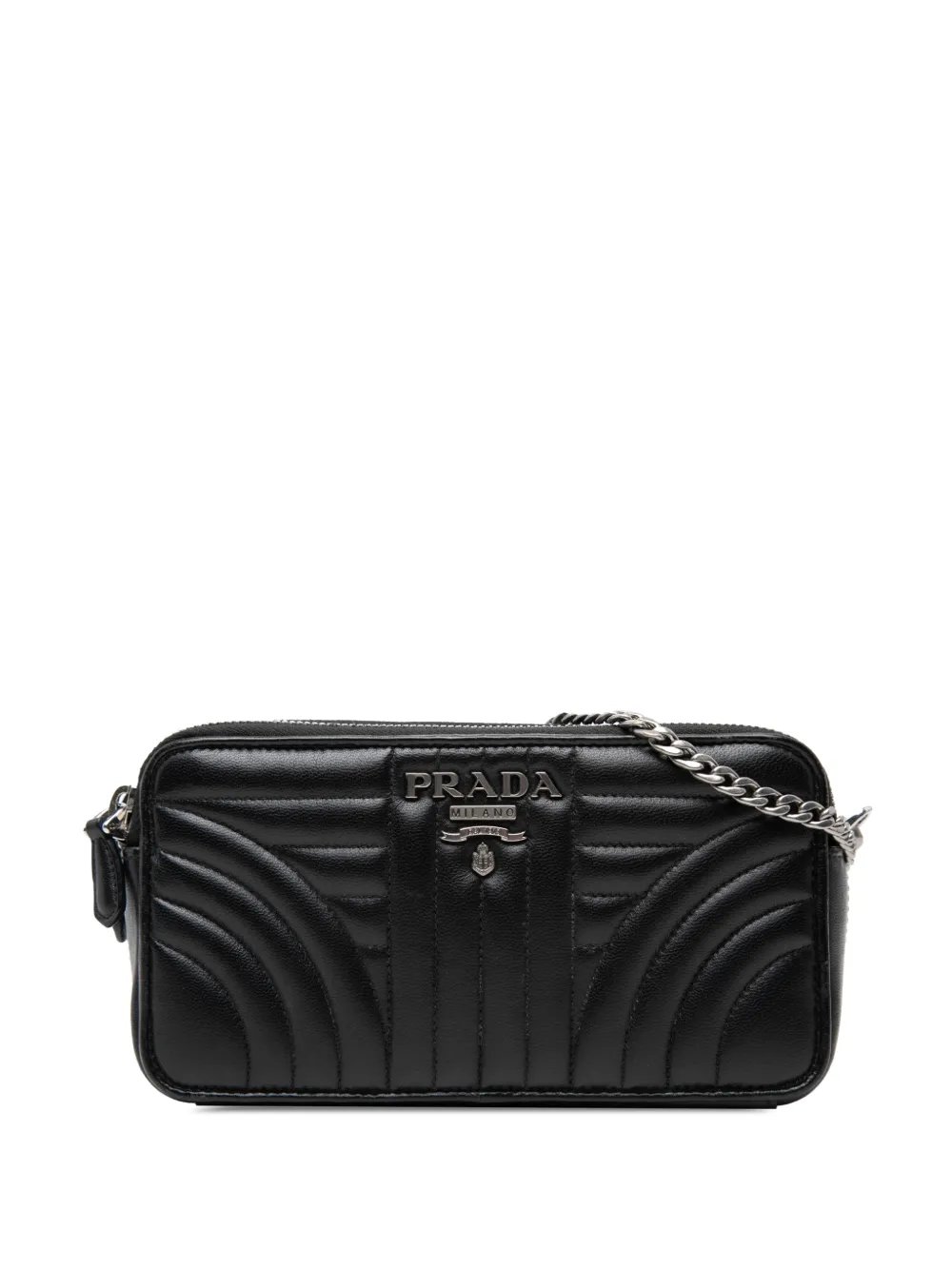 2010-2026 Mini Soft Calf Impunture Diagramme Double Zip crossbody bag