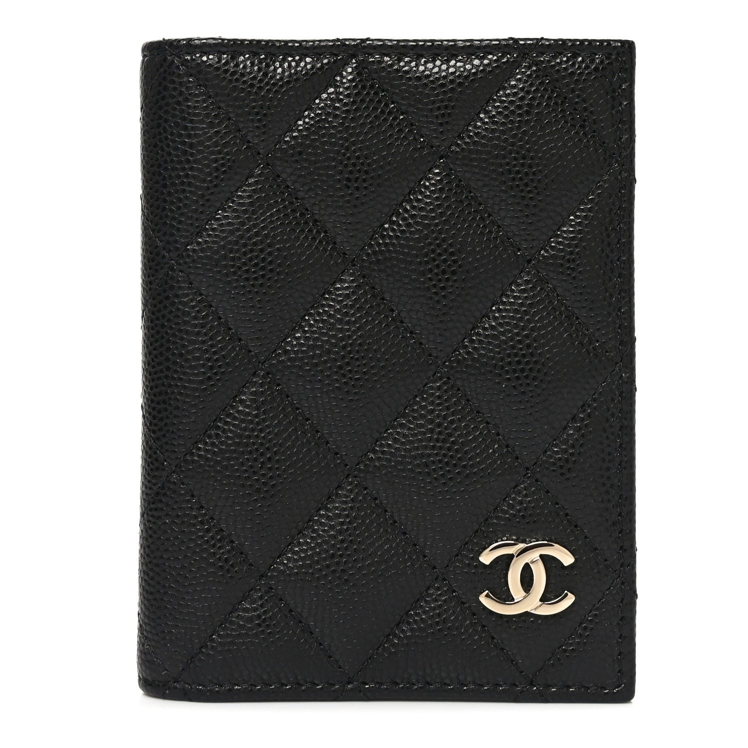 Chanel Caviar Quilted Card Holder Wallet Black
