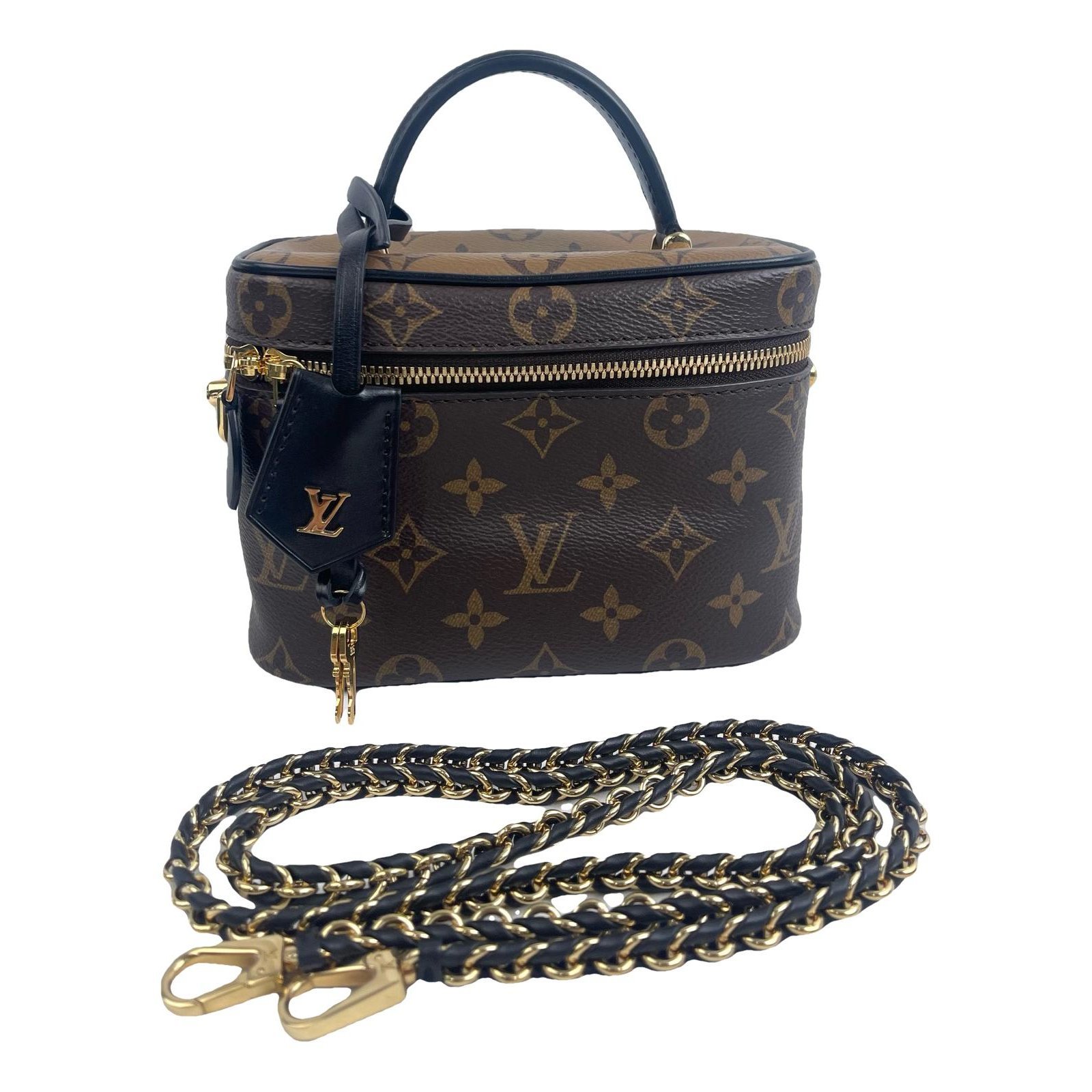 Vanity leather handbag