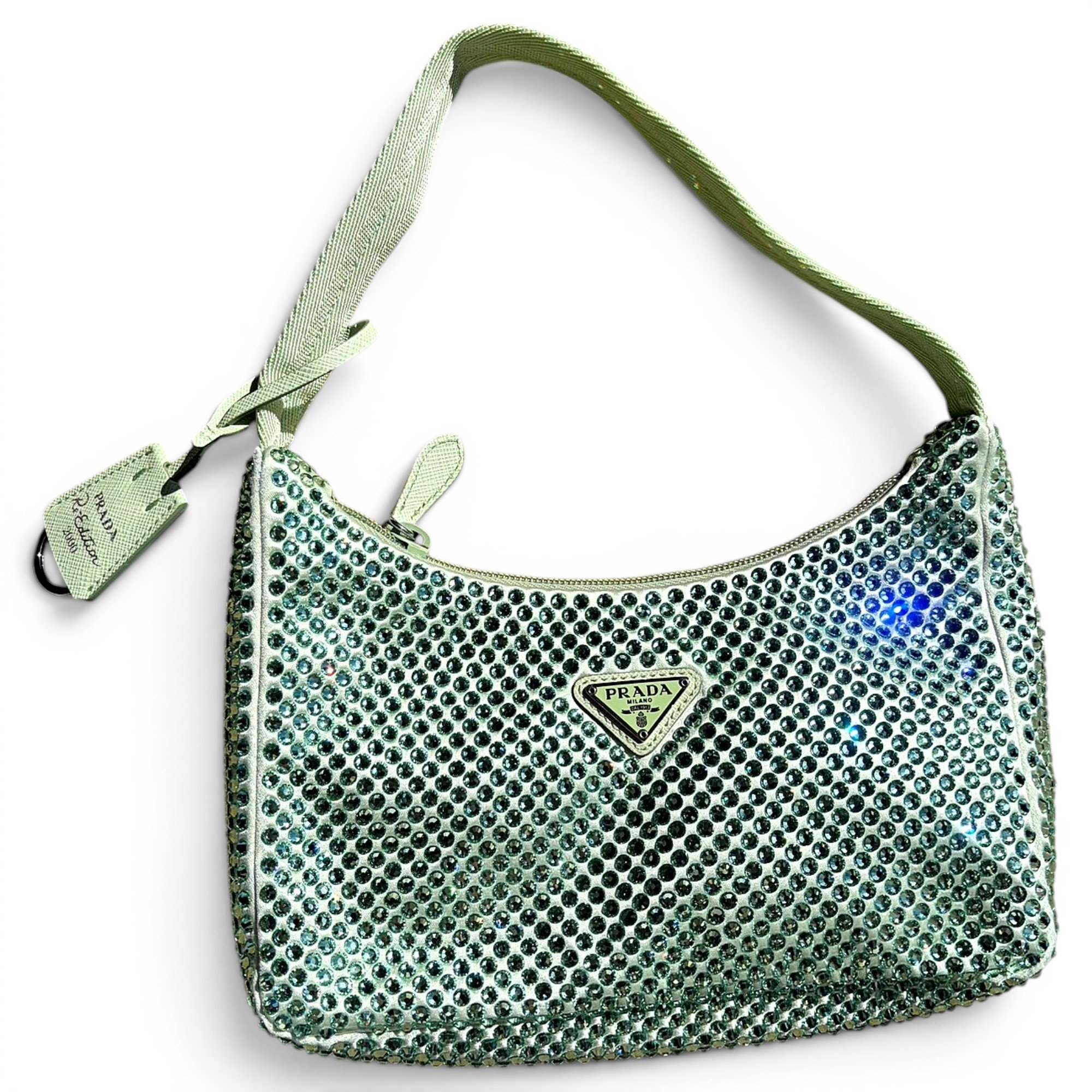 Re-Edition 2005 Zip glitter handbag
