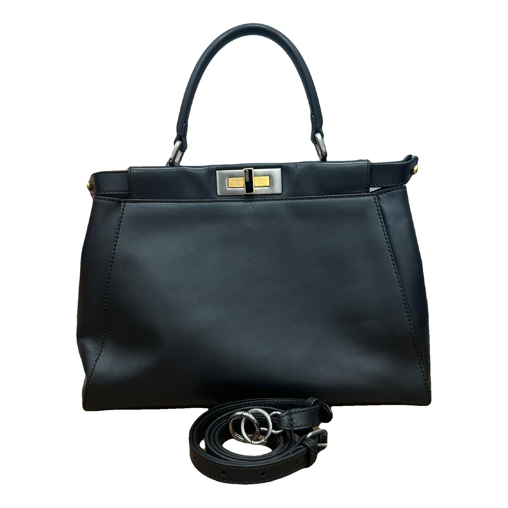 Peekaboo leather handbag