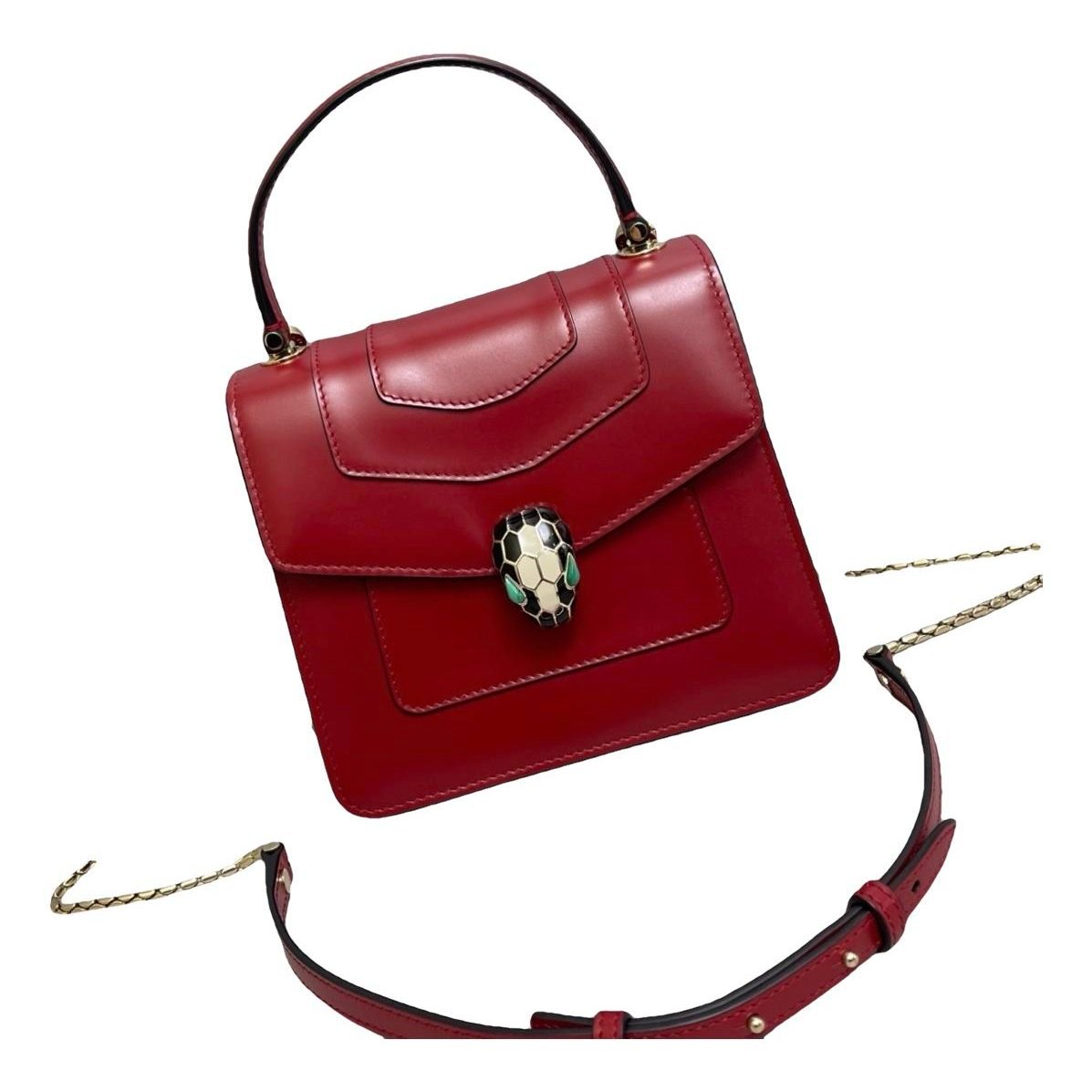 Serpenti leather handbag