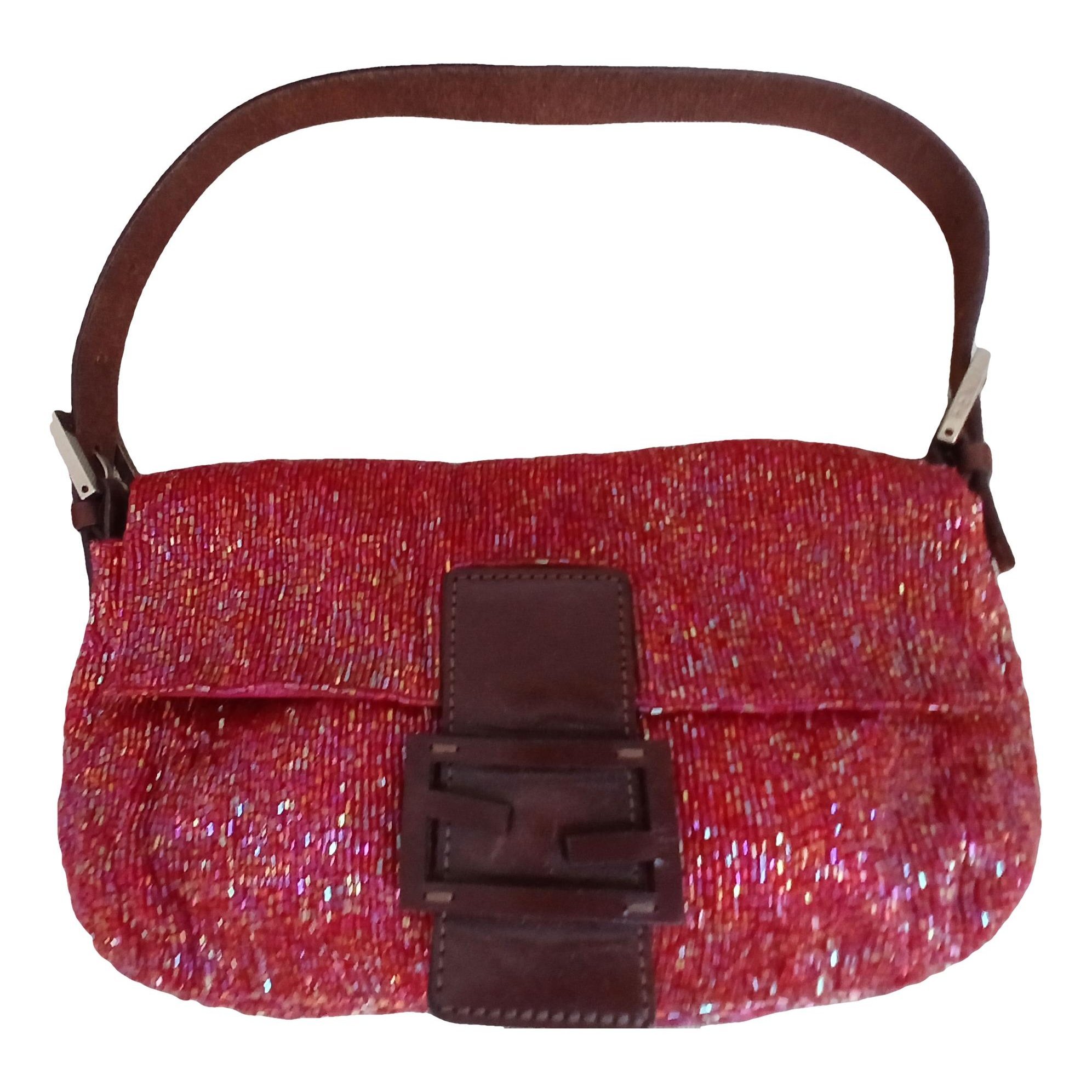 Baguette silk handbag