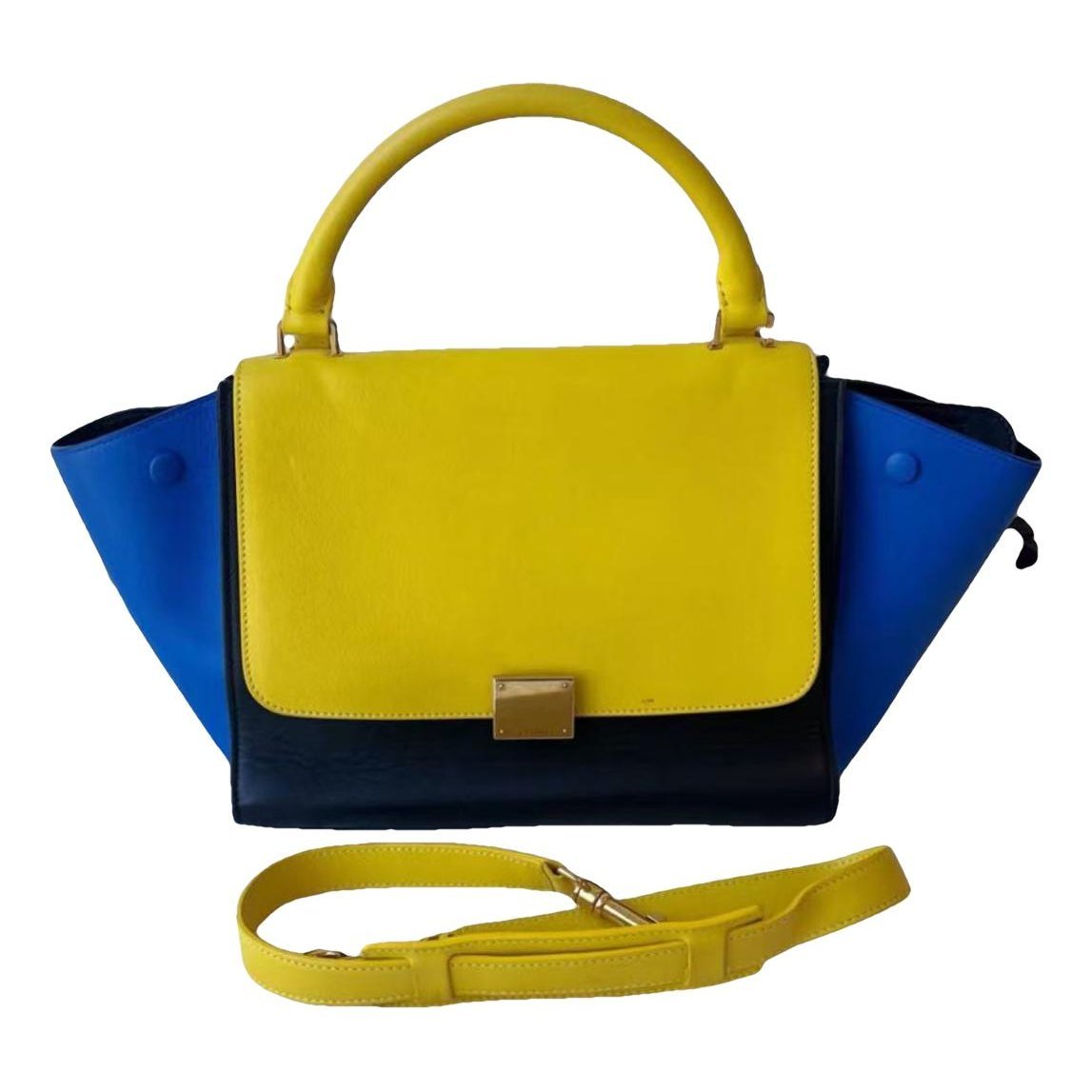 Trapèze leather tote