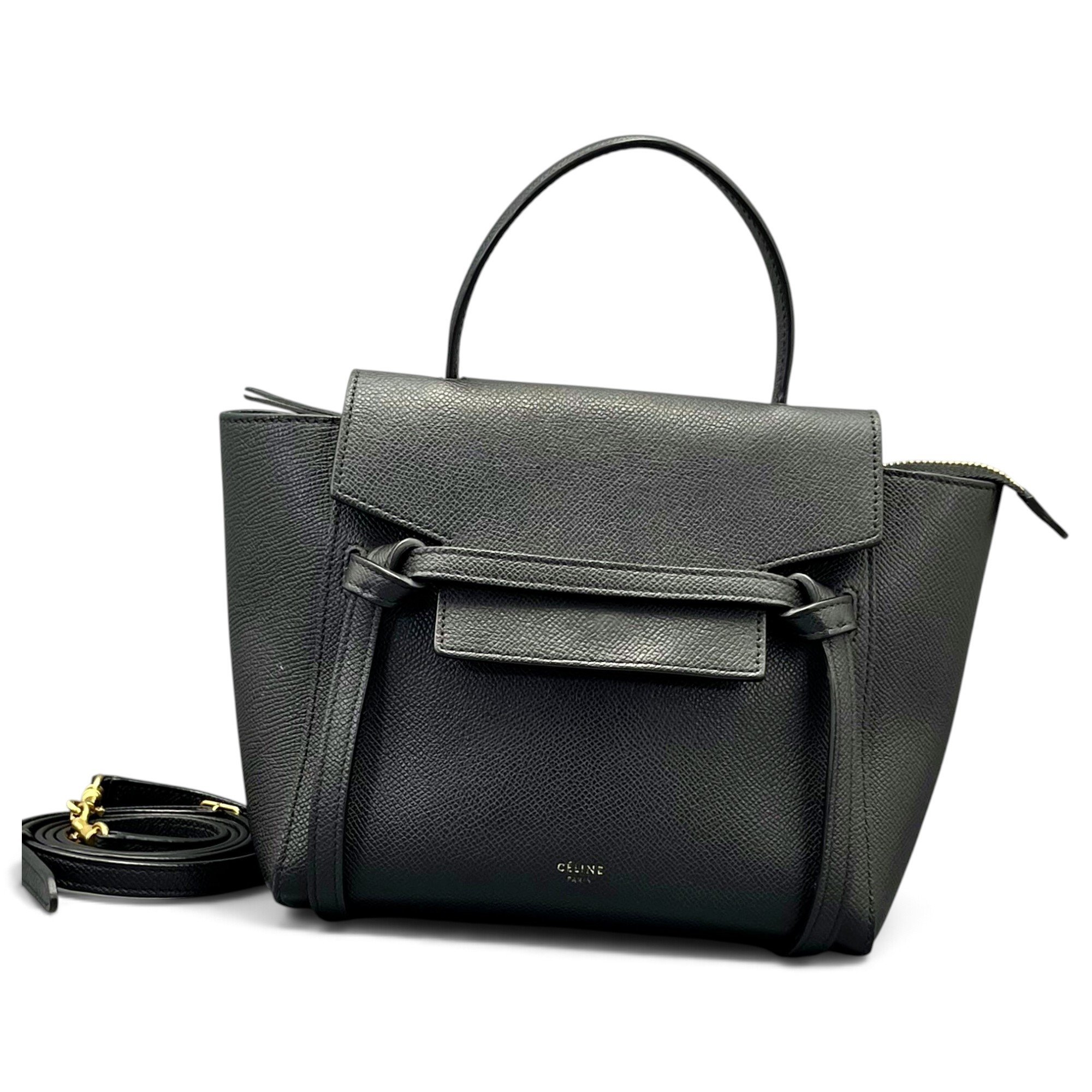 Belt leather handbag