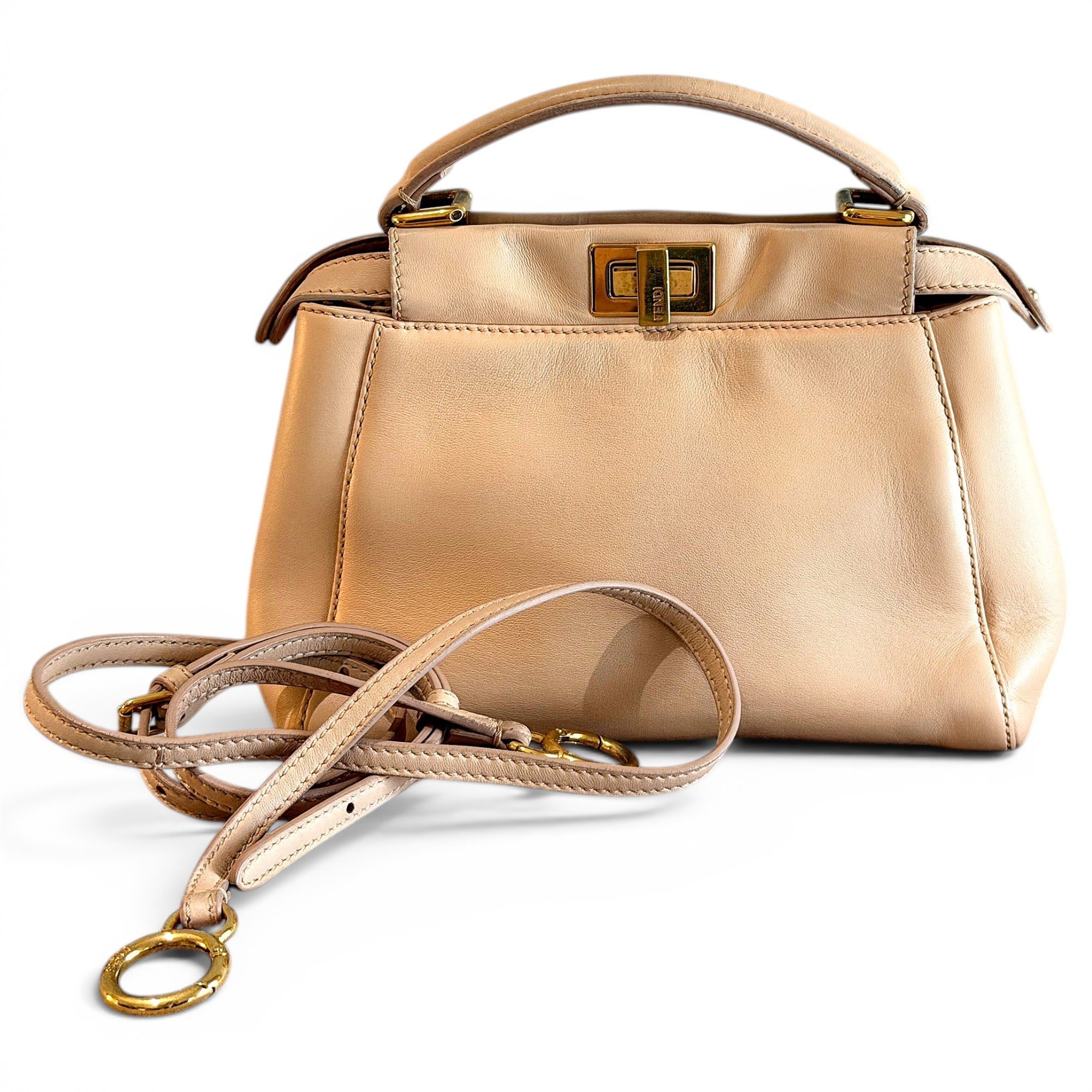 Peekaboo leather handbag