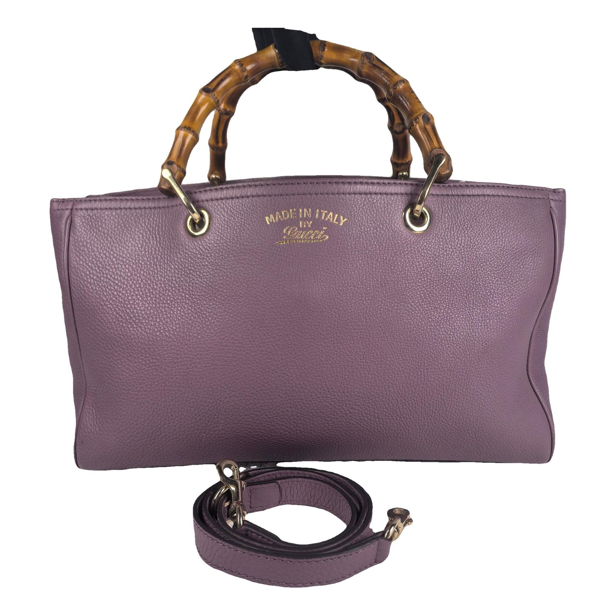 Bamboo leather handbag