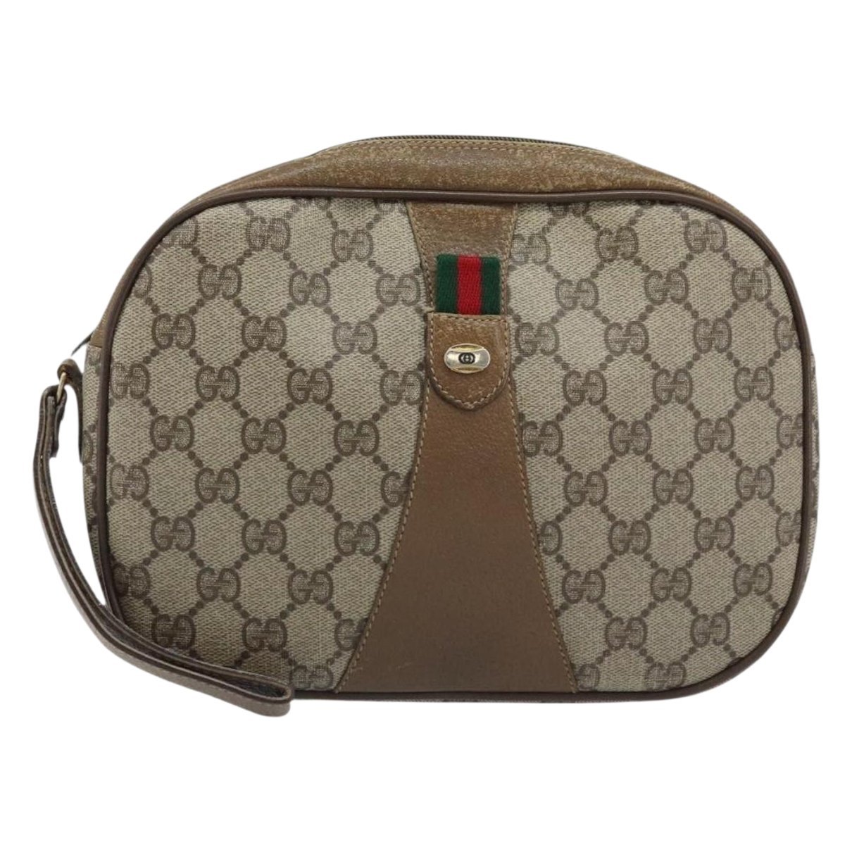 Leather clutch bag