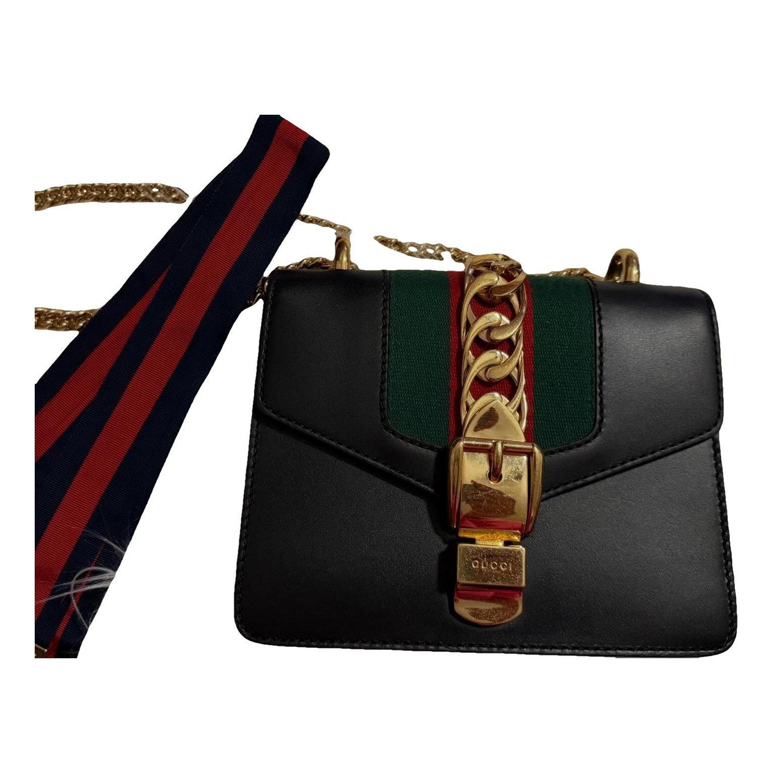 Sylvie Flap Chain leather crossbody bag
