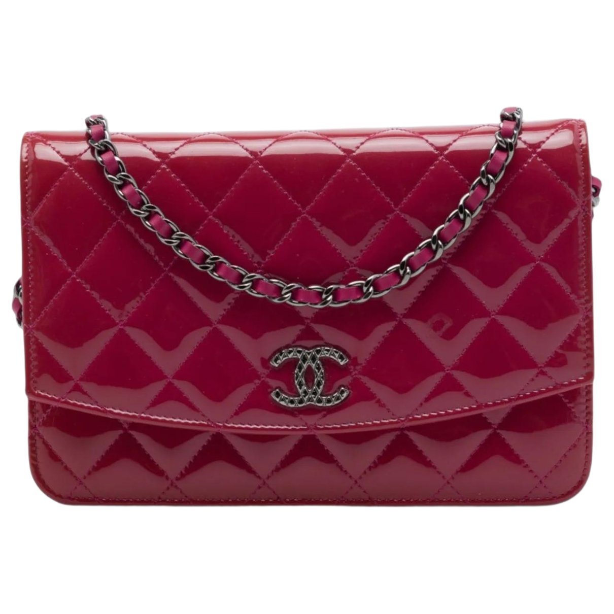 Wallet On Chain leather crossbody bag