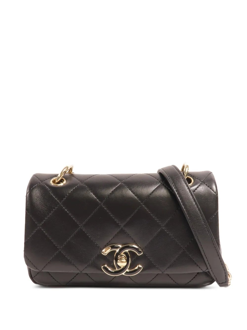 CC turn-lock quilted shoulder bag