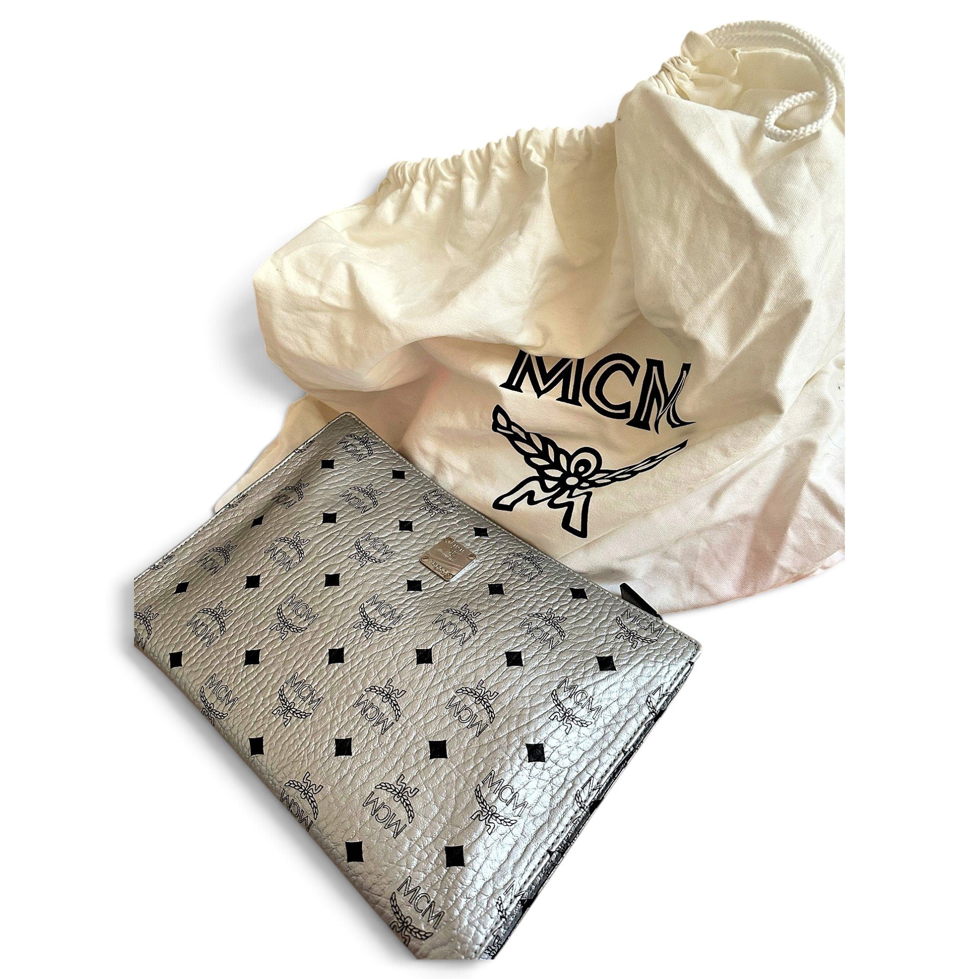 Vegan leather clutch bag