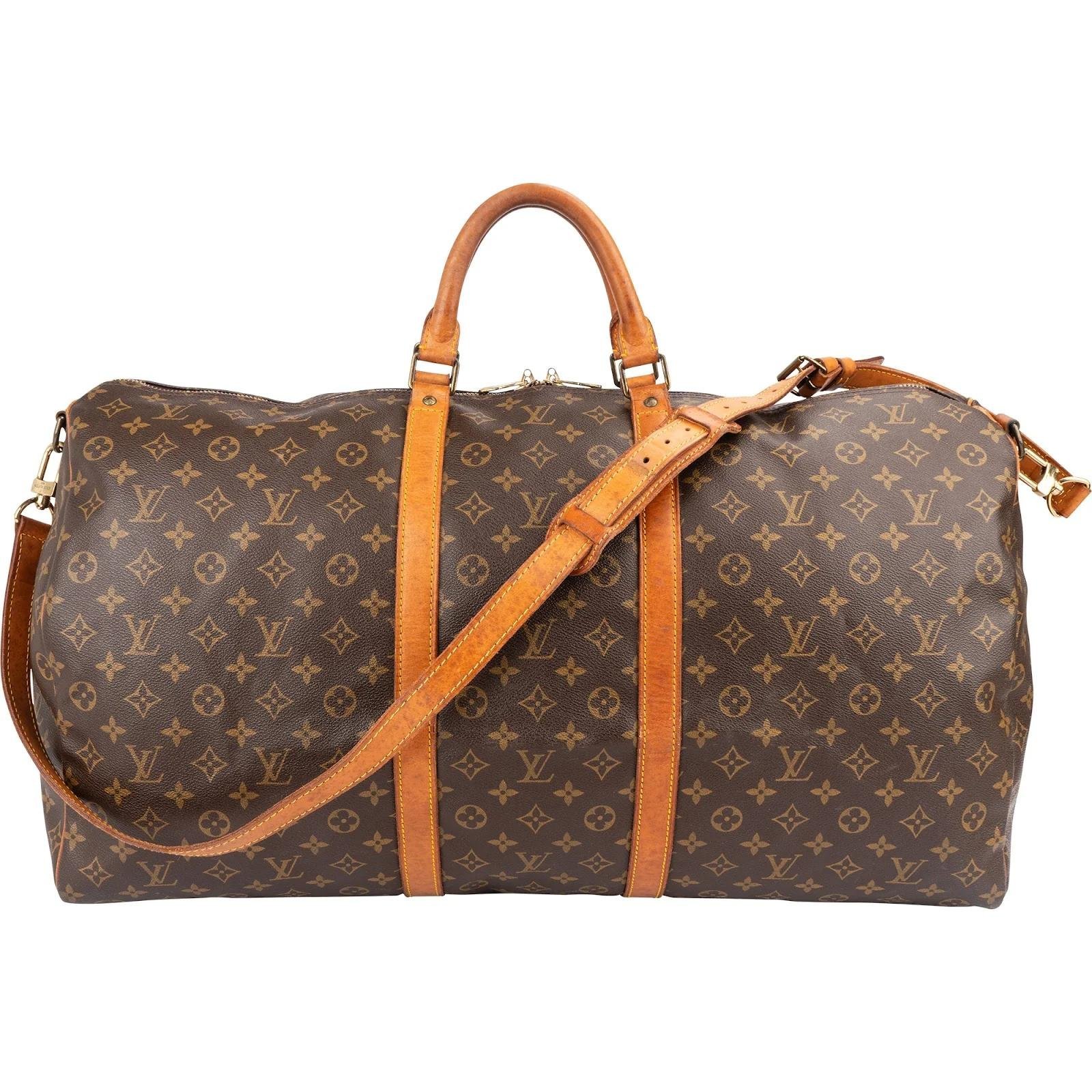 Keepall leather travel bag