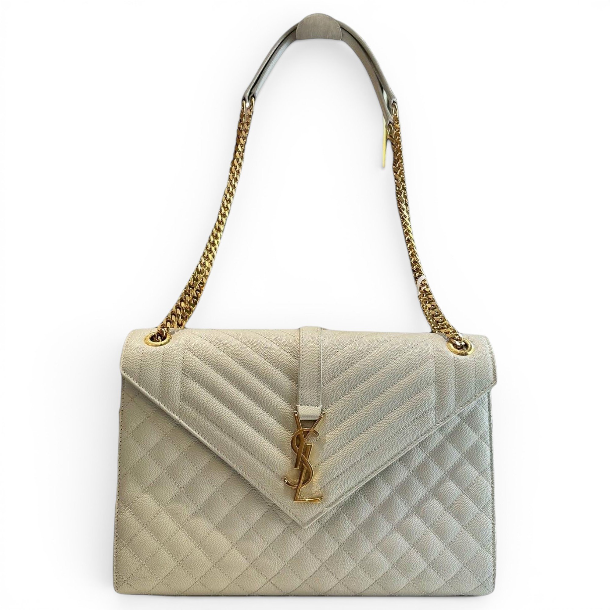 Envelope leather handbag