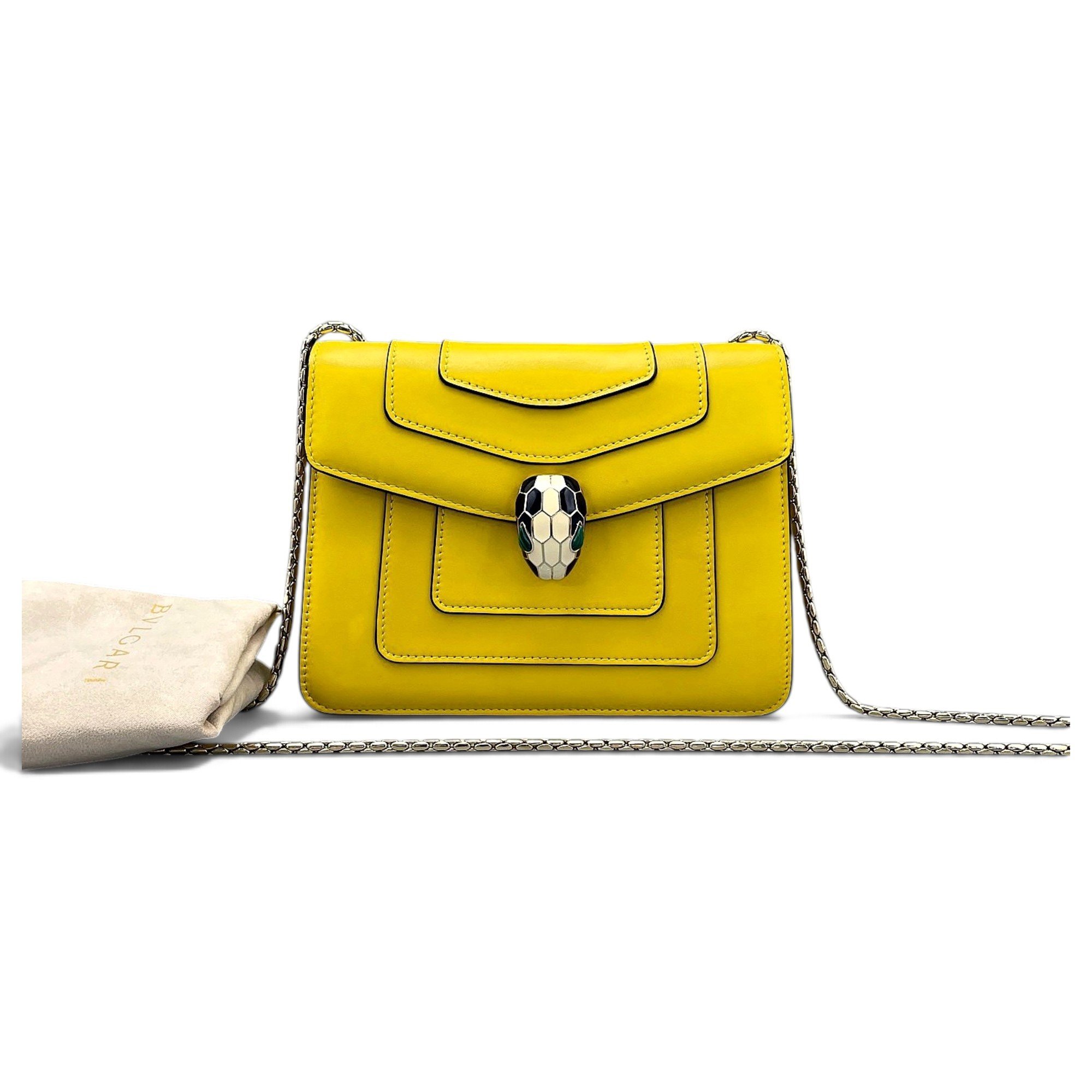 Serpenti leather handbag