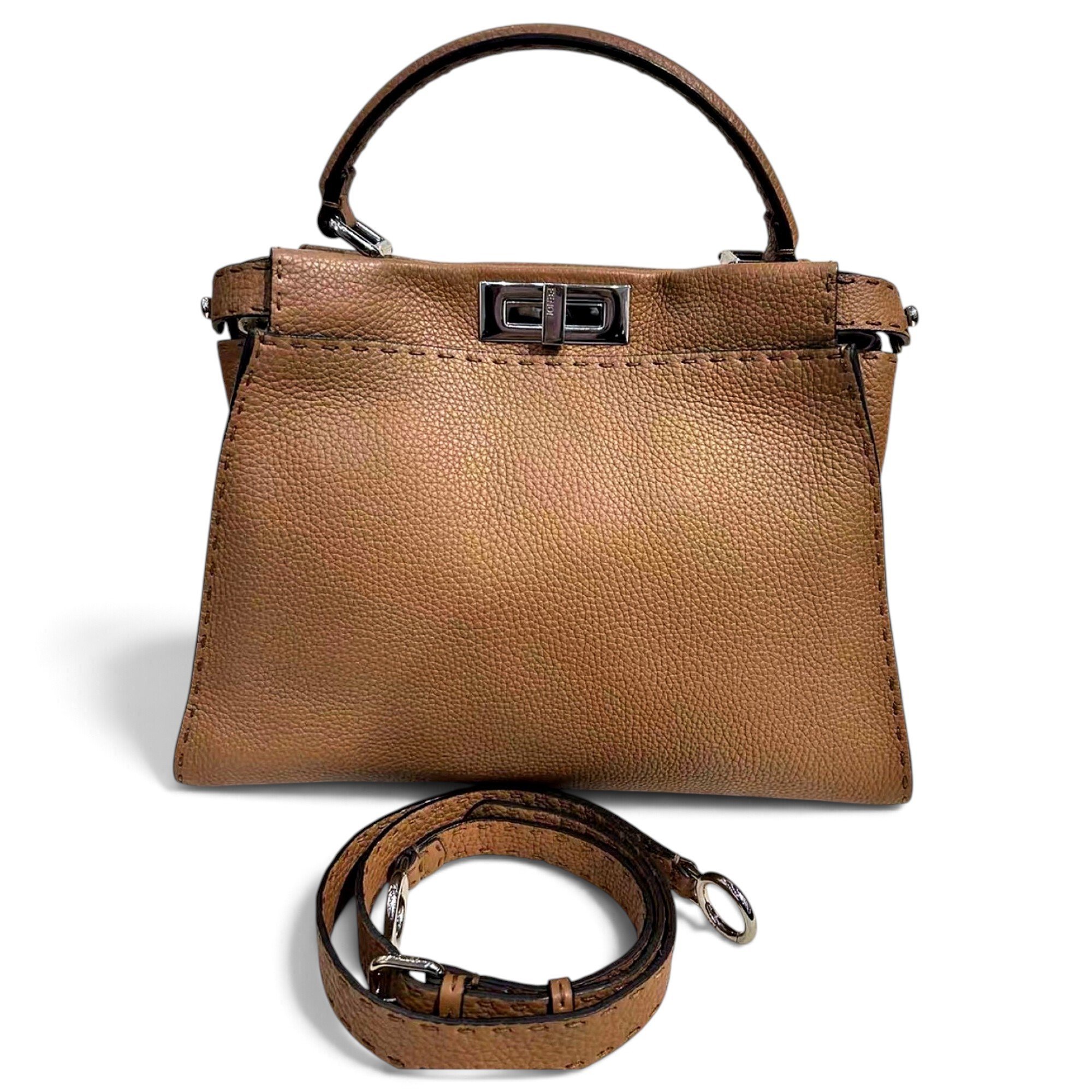 Peekaboo leather handbag