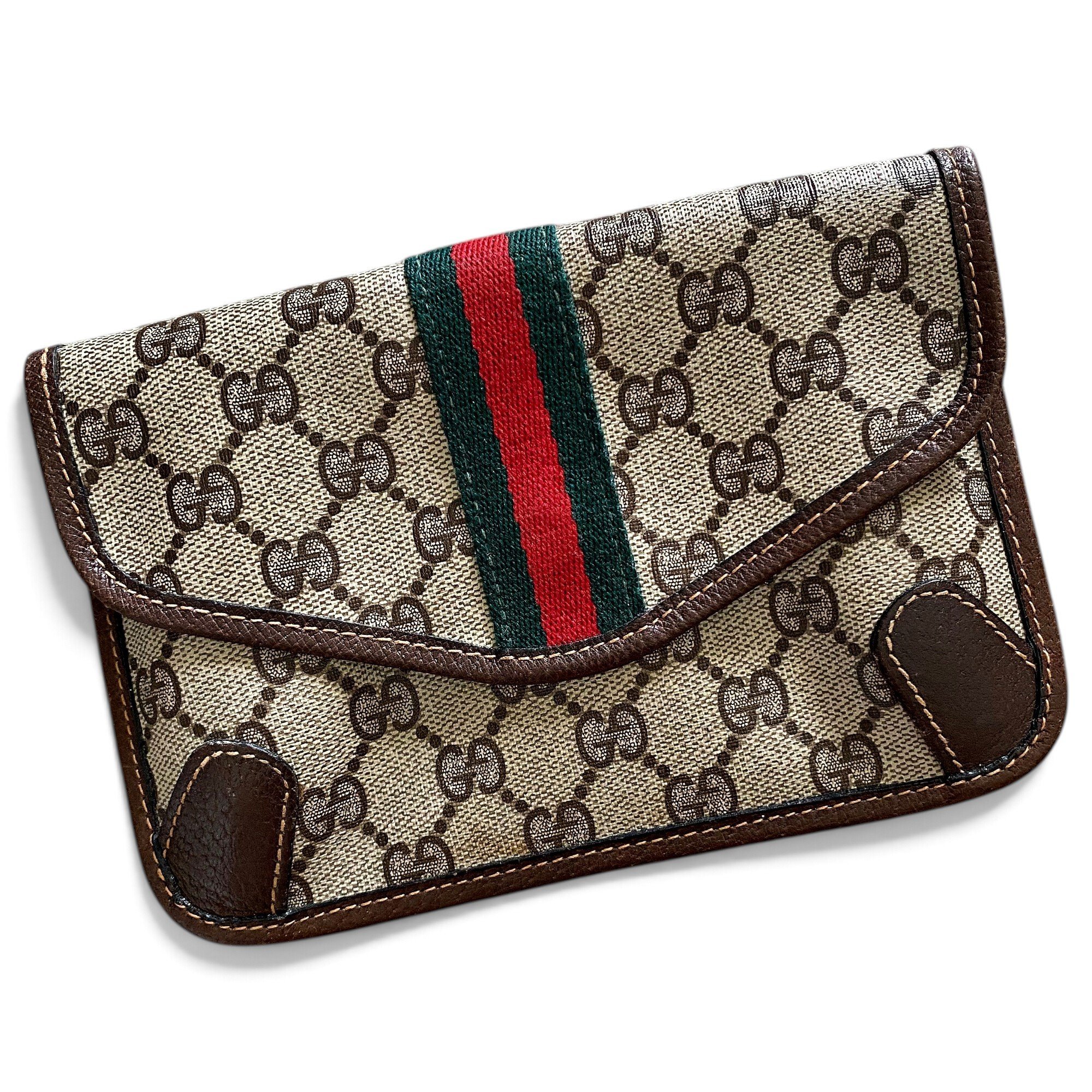 Leather clutch bag