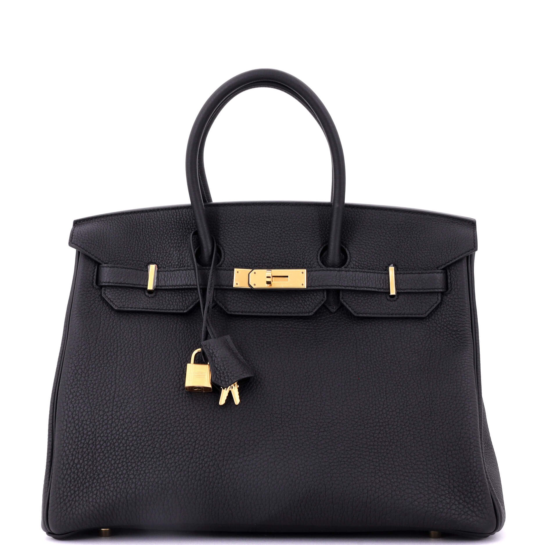 Hermes Birkin Handbag Noir Togo with Gold Hardware 35