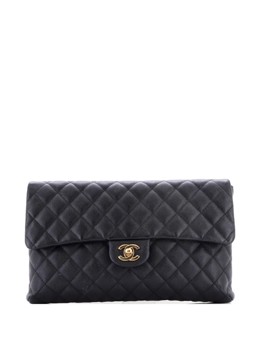 Classic Flap Quilted Caviar clutch bag