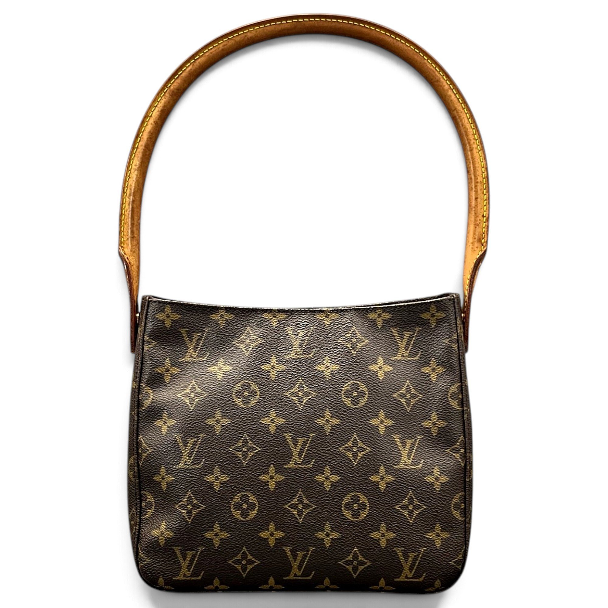 Looping leather handbag