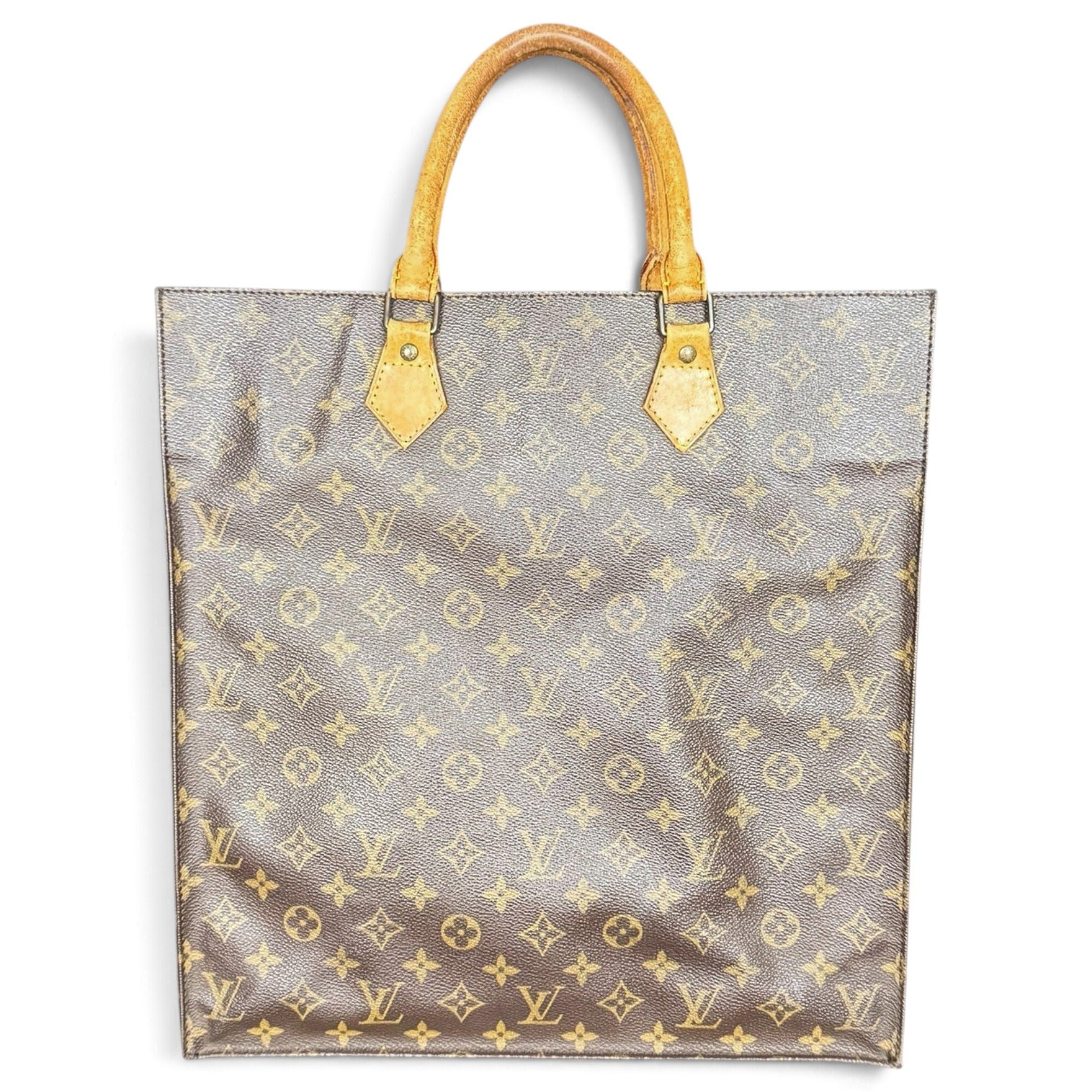 Plat leather handbag