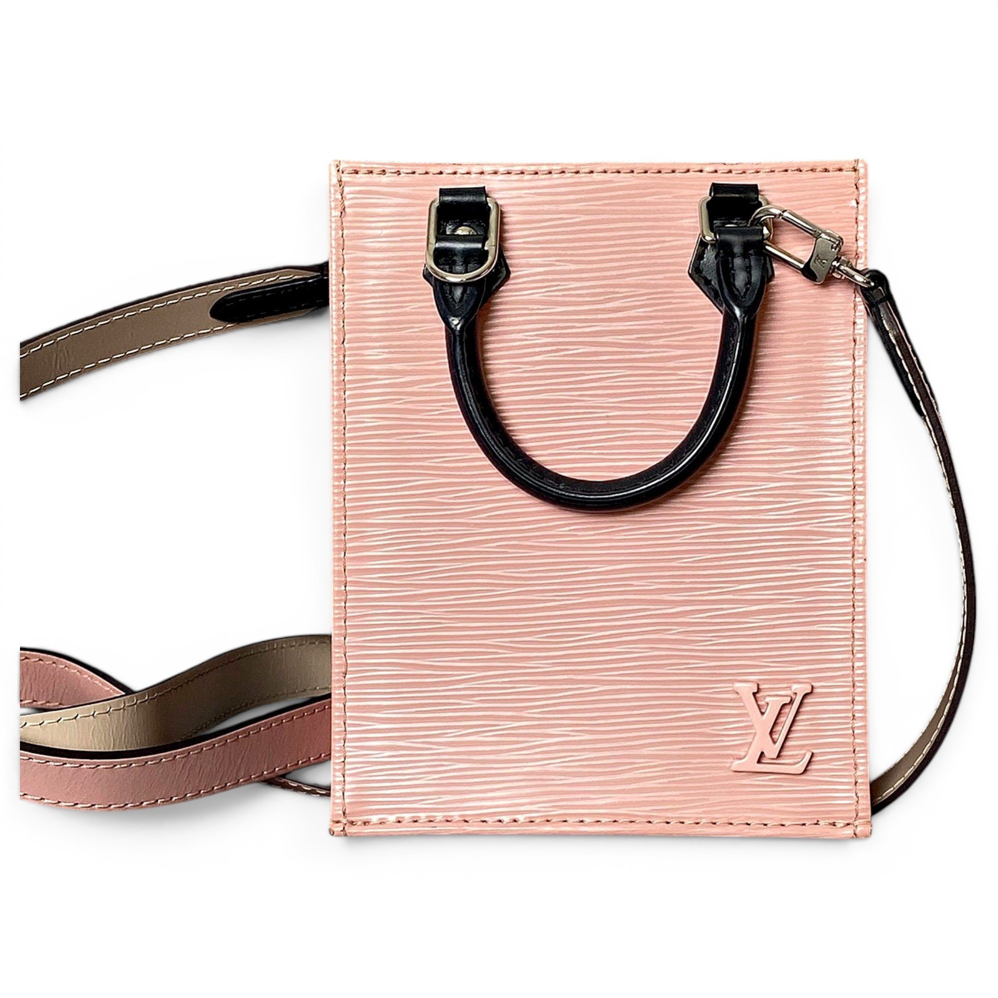 Plat leather handbag