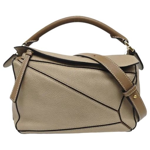 Puzzle leather handbag