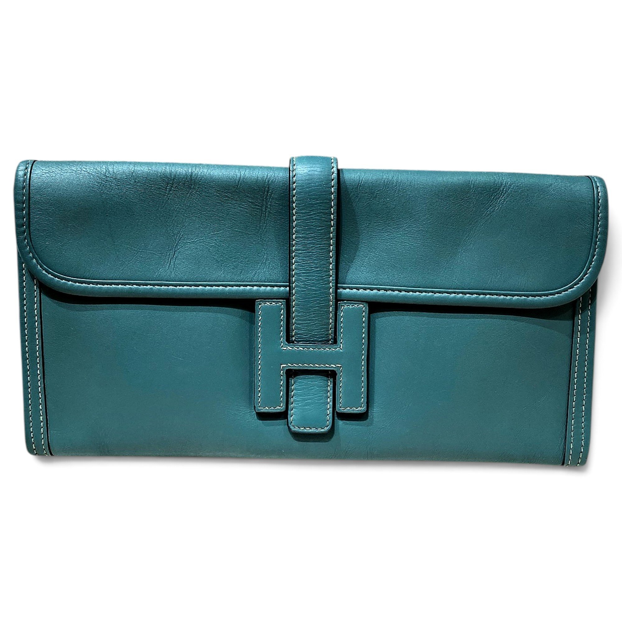 Jige leather clutch bag
