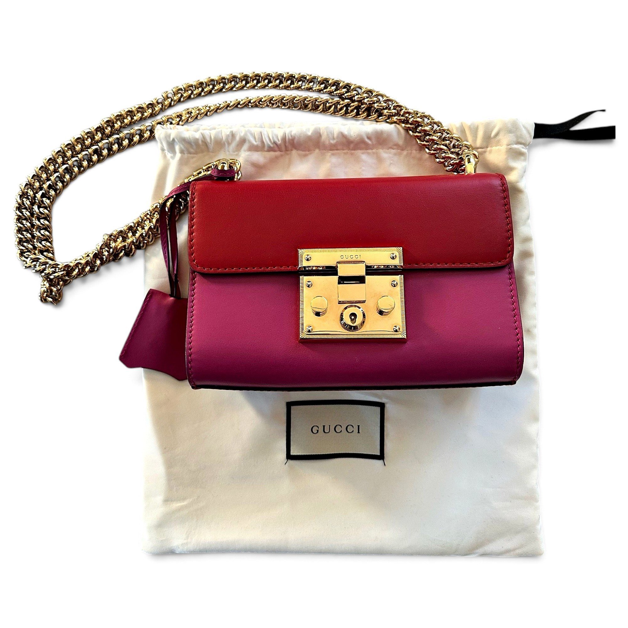 Padlock leather handbag