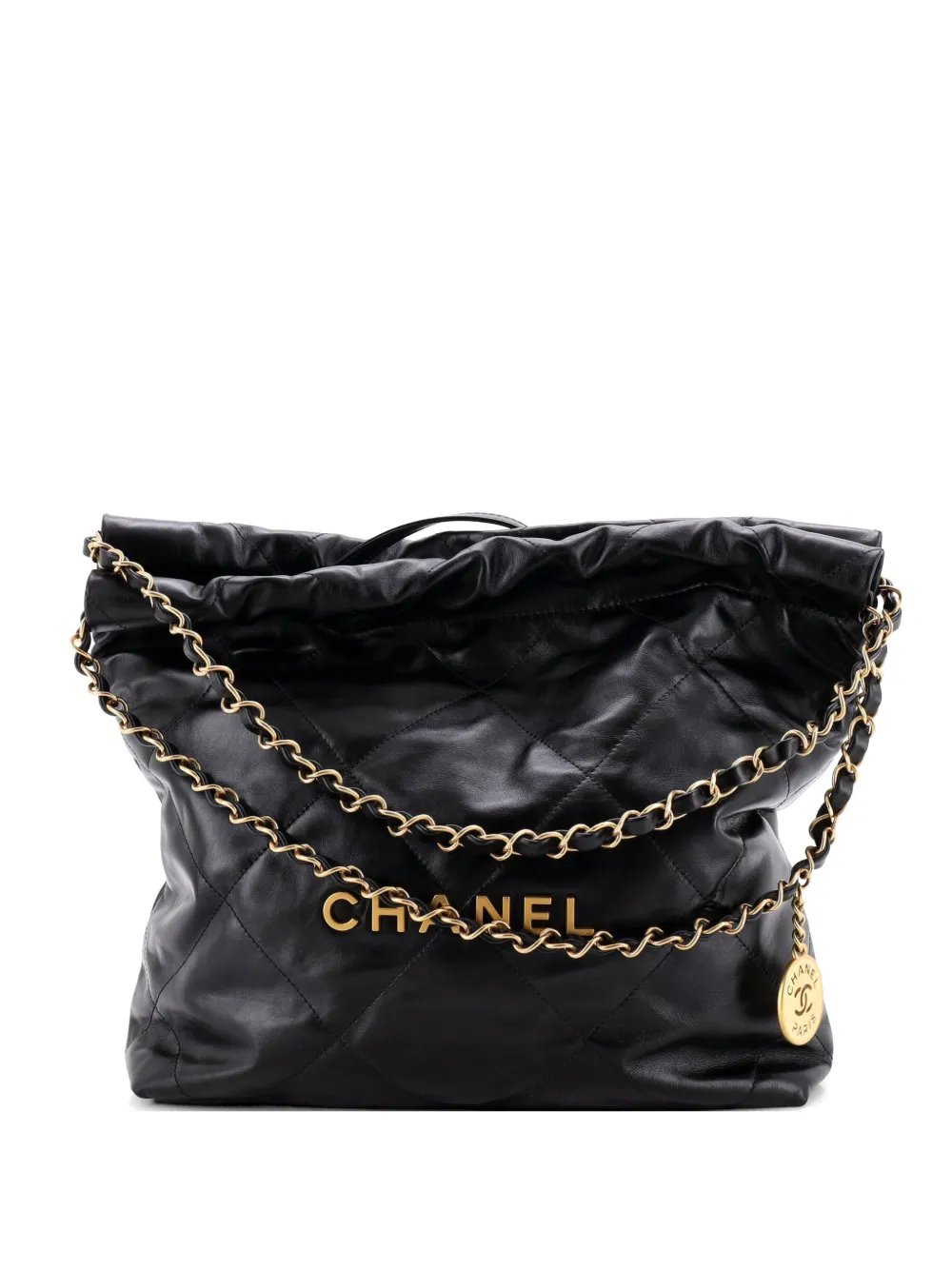 22 Chain Quilted Calfskin Small hobo bag