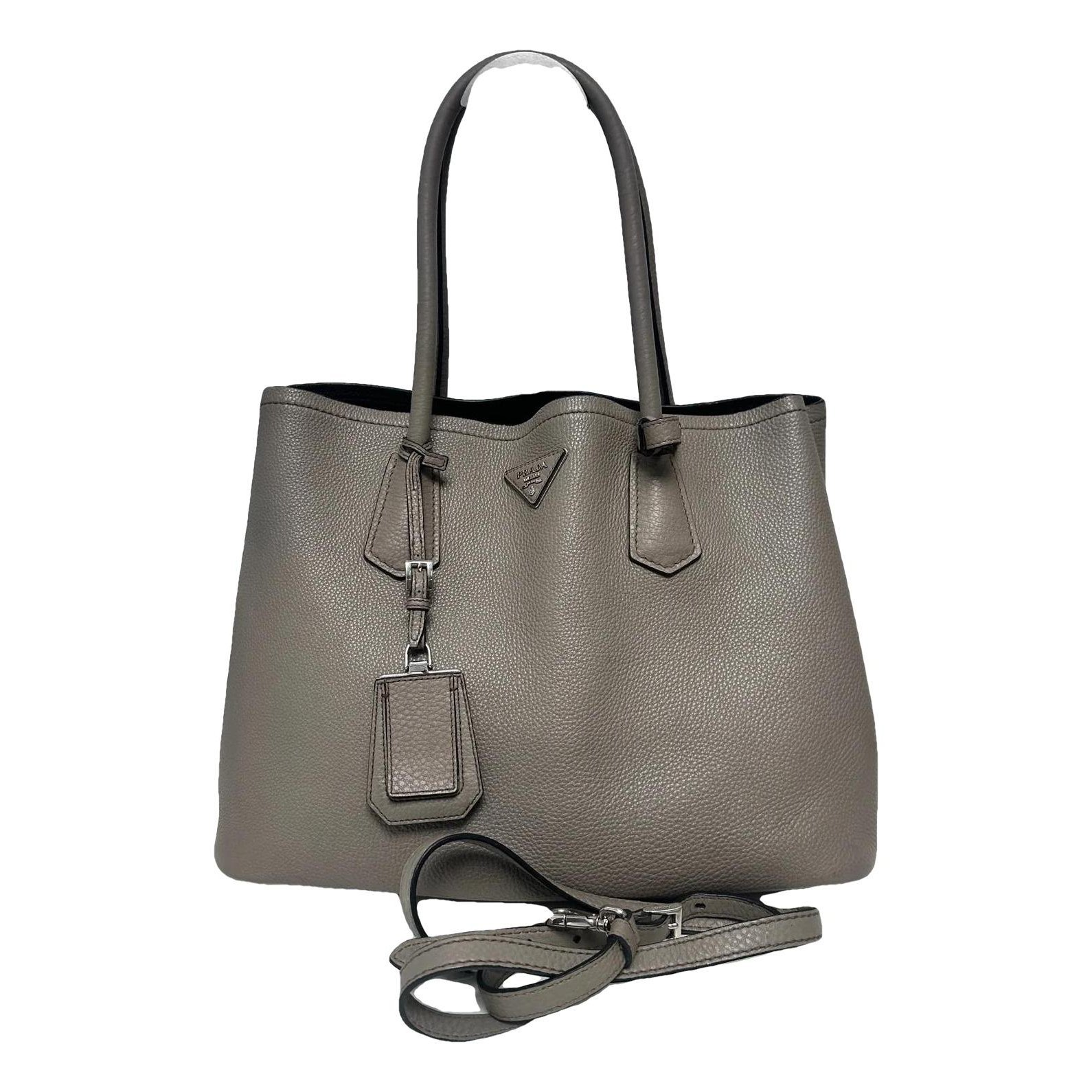 Double leather tote