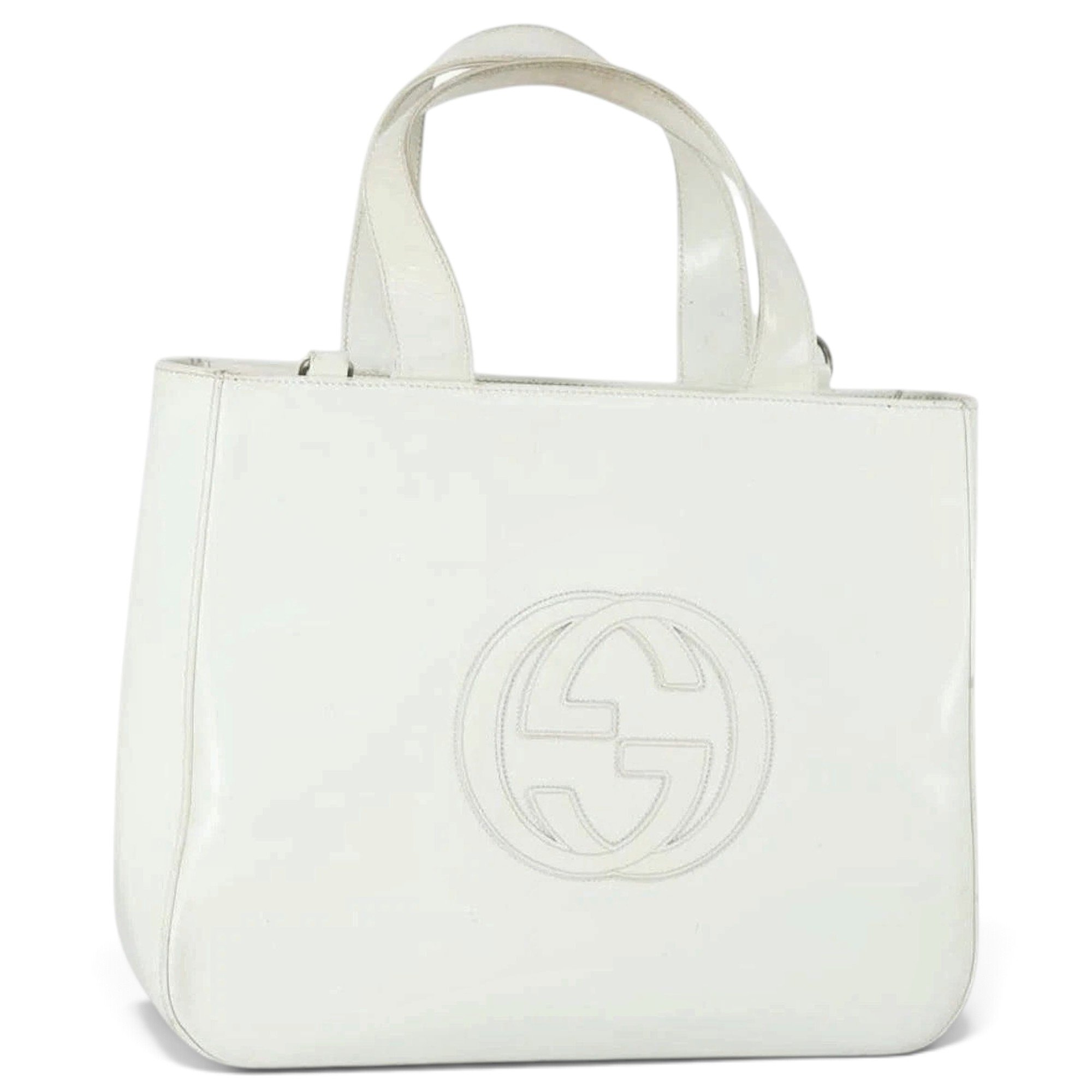 Patent leather handbag