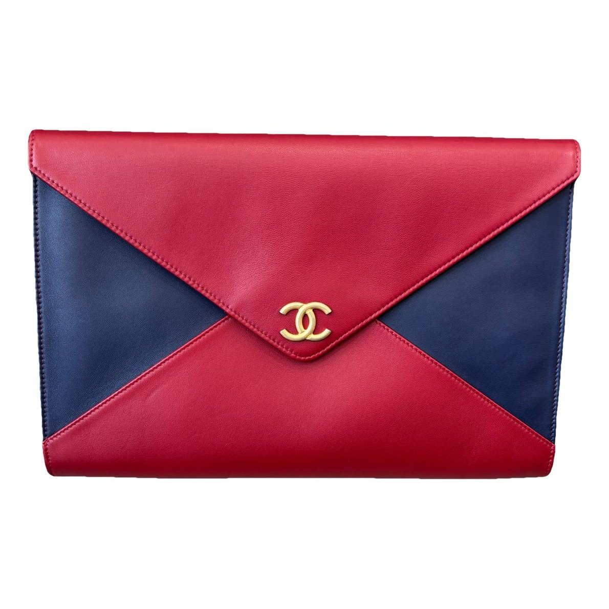 Leather clutch bag