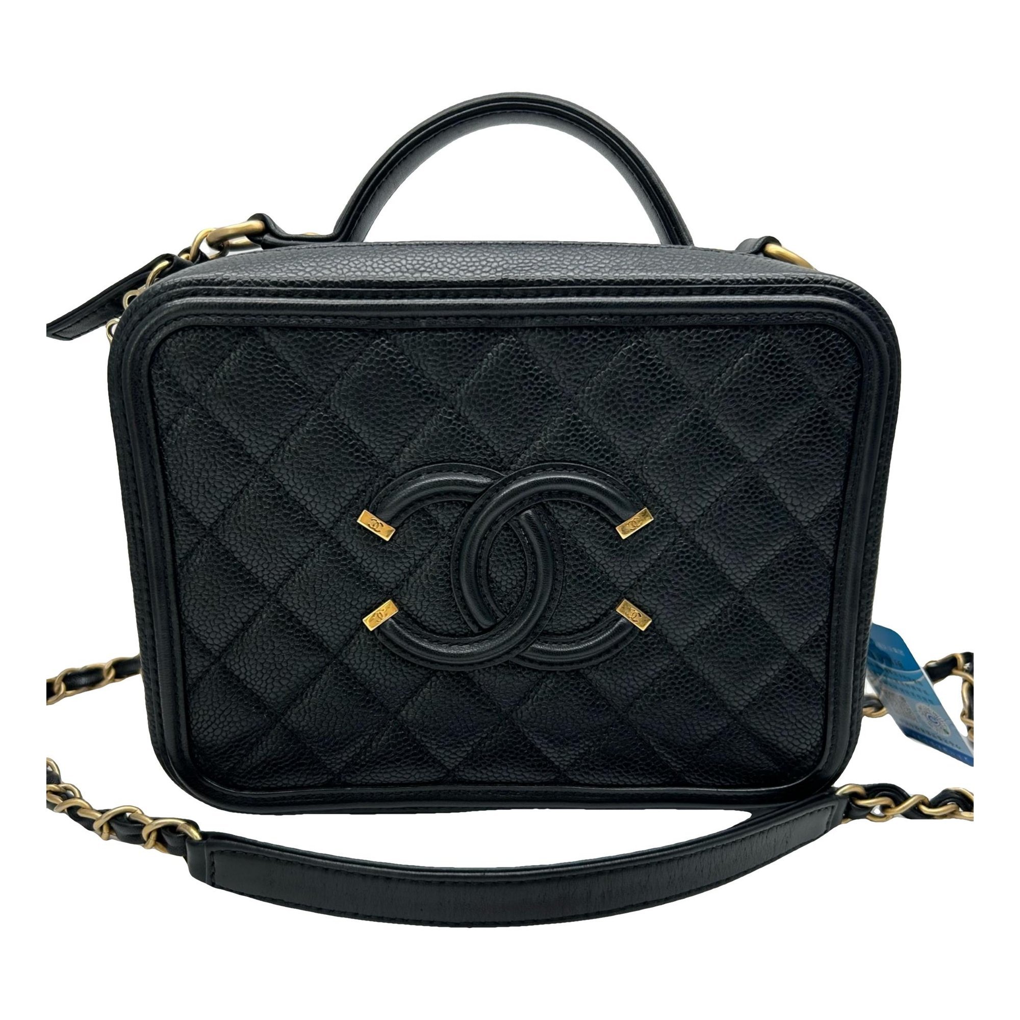 Vanity leather handbag