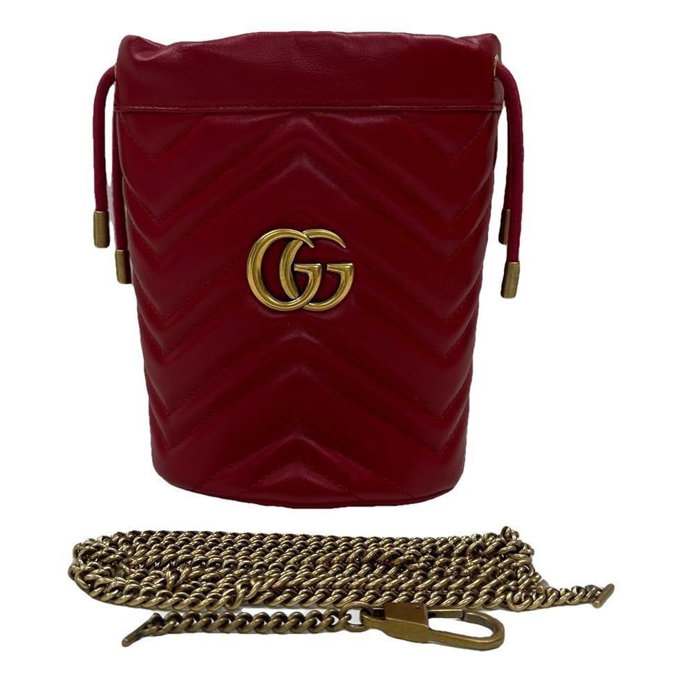 GG Marmont Chain Bucket leather handbag