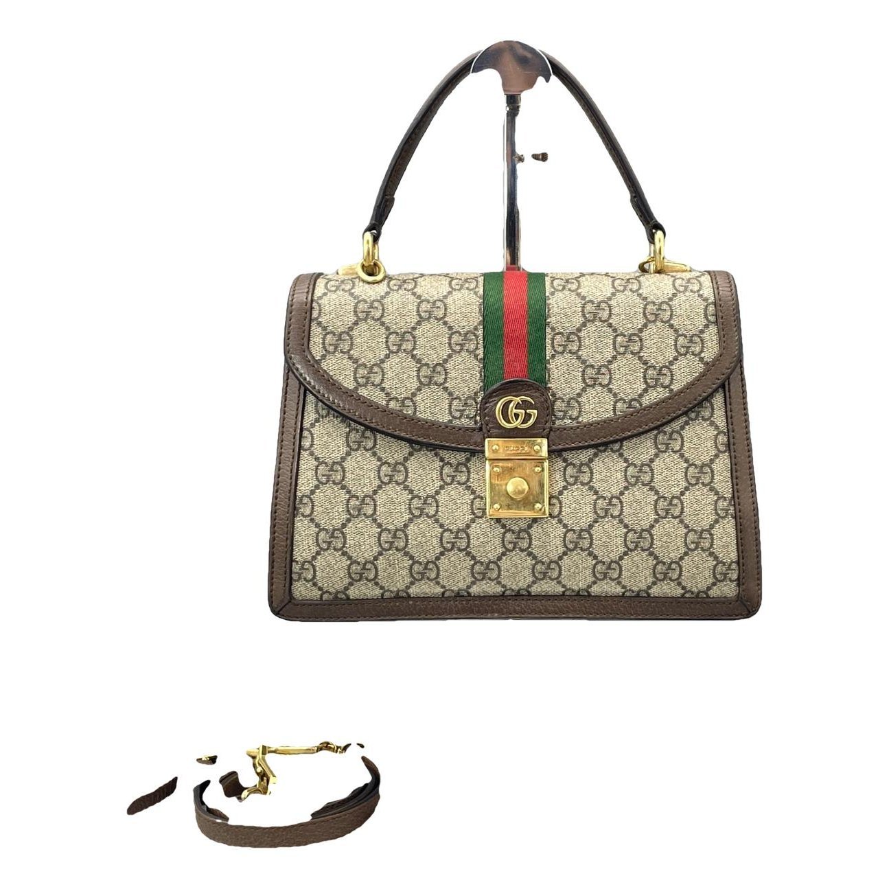 Ophidia Flap Top Handle leather handbag