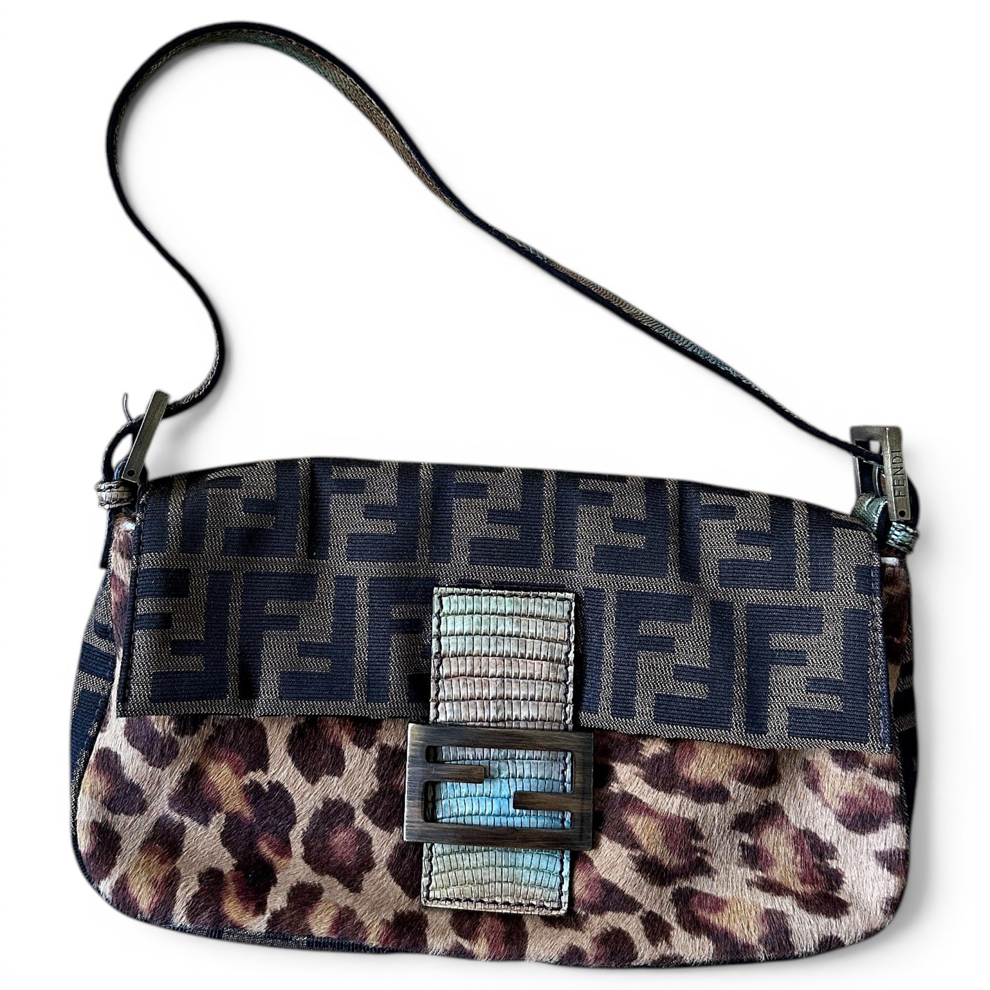 Baguette pony-style calfskin handbag