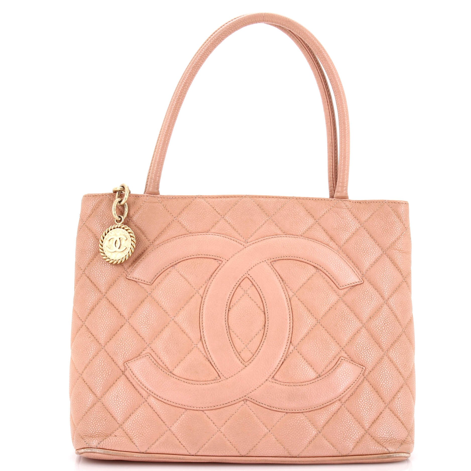 Medallion Tote Quilted Caviar
