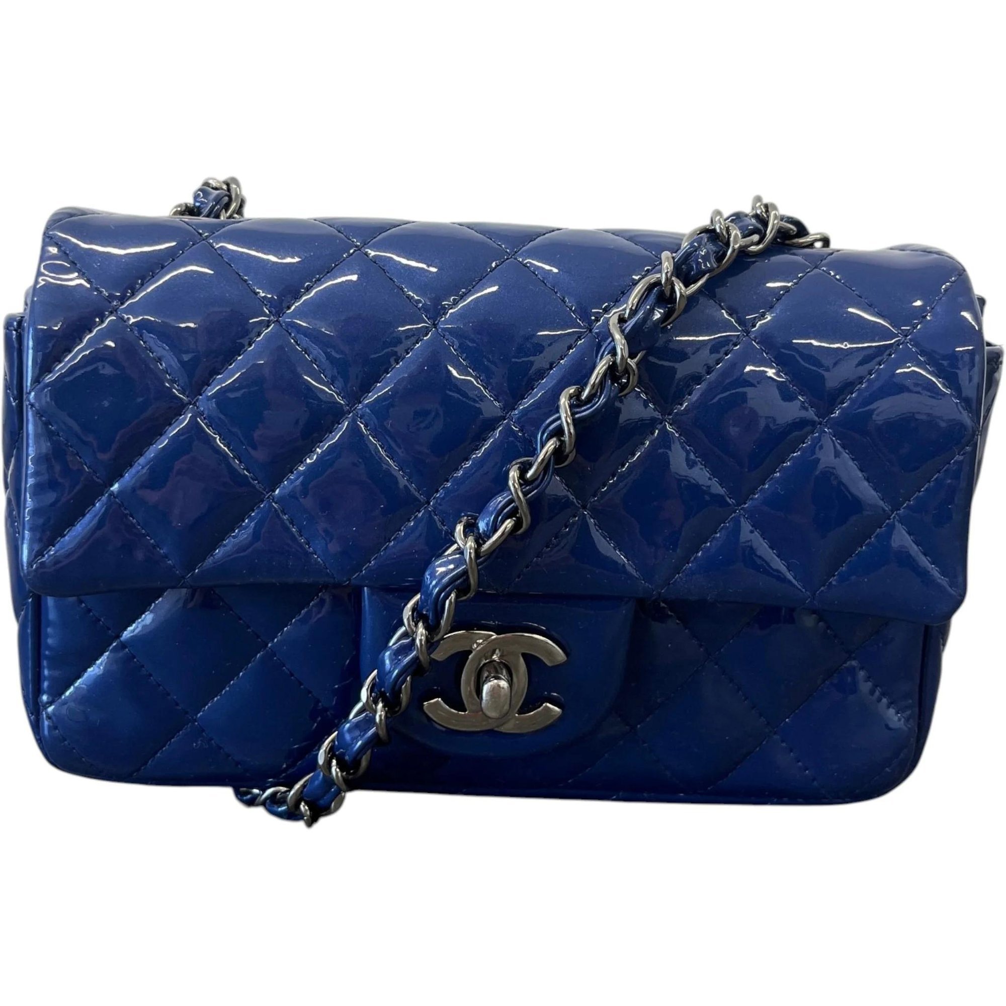 Patent leather handbag