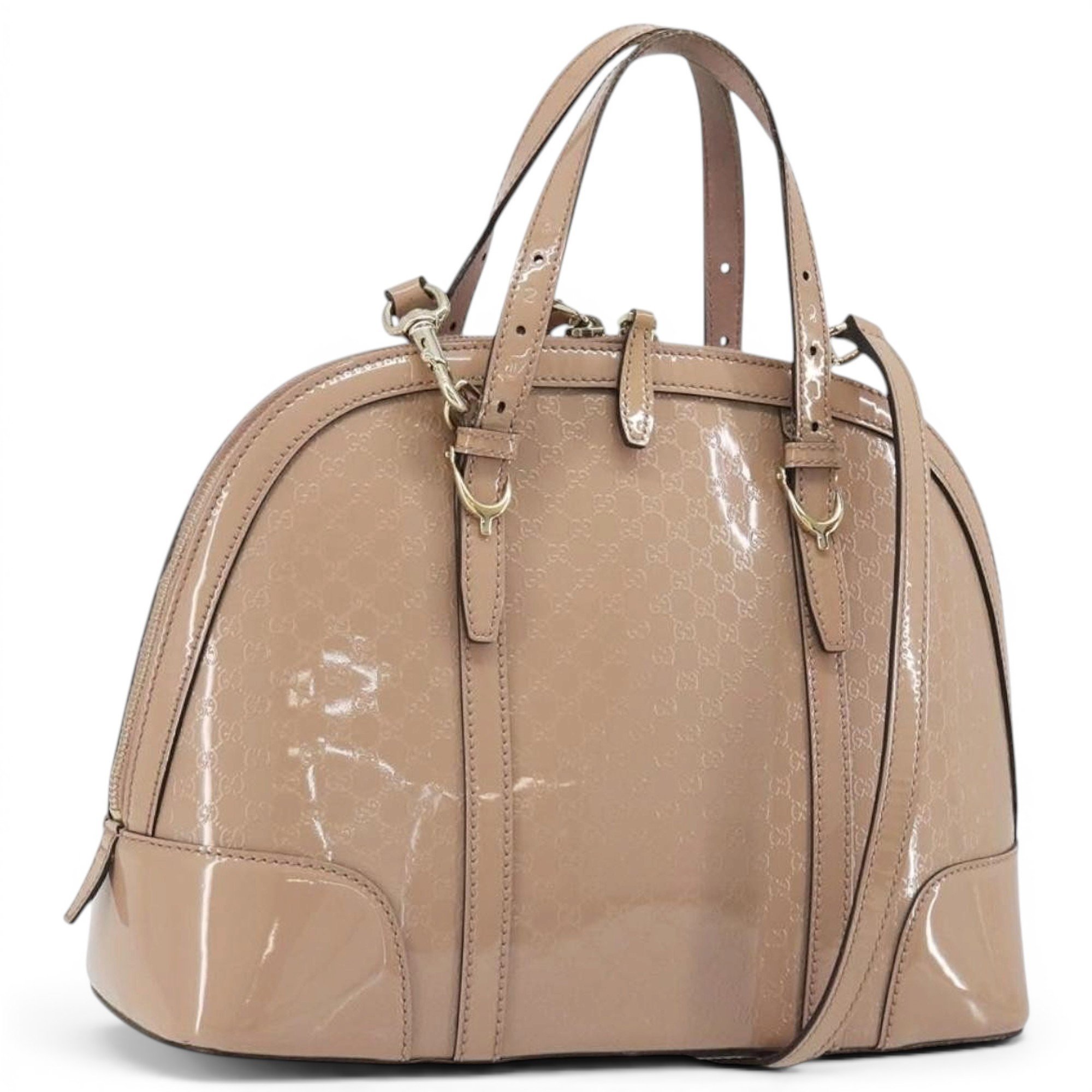 Patent leather handbag