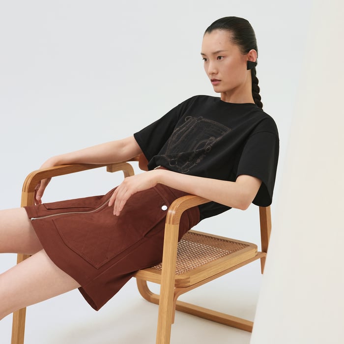 Noir "Canoe" Micro T-shirt