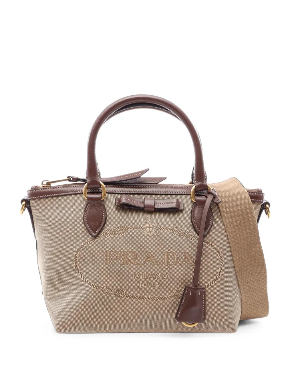 2010s logo jacquard tote bag