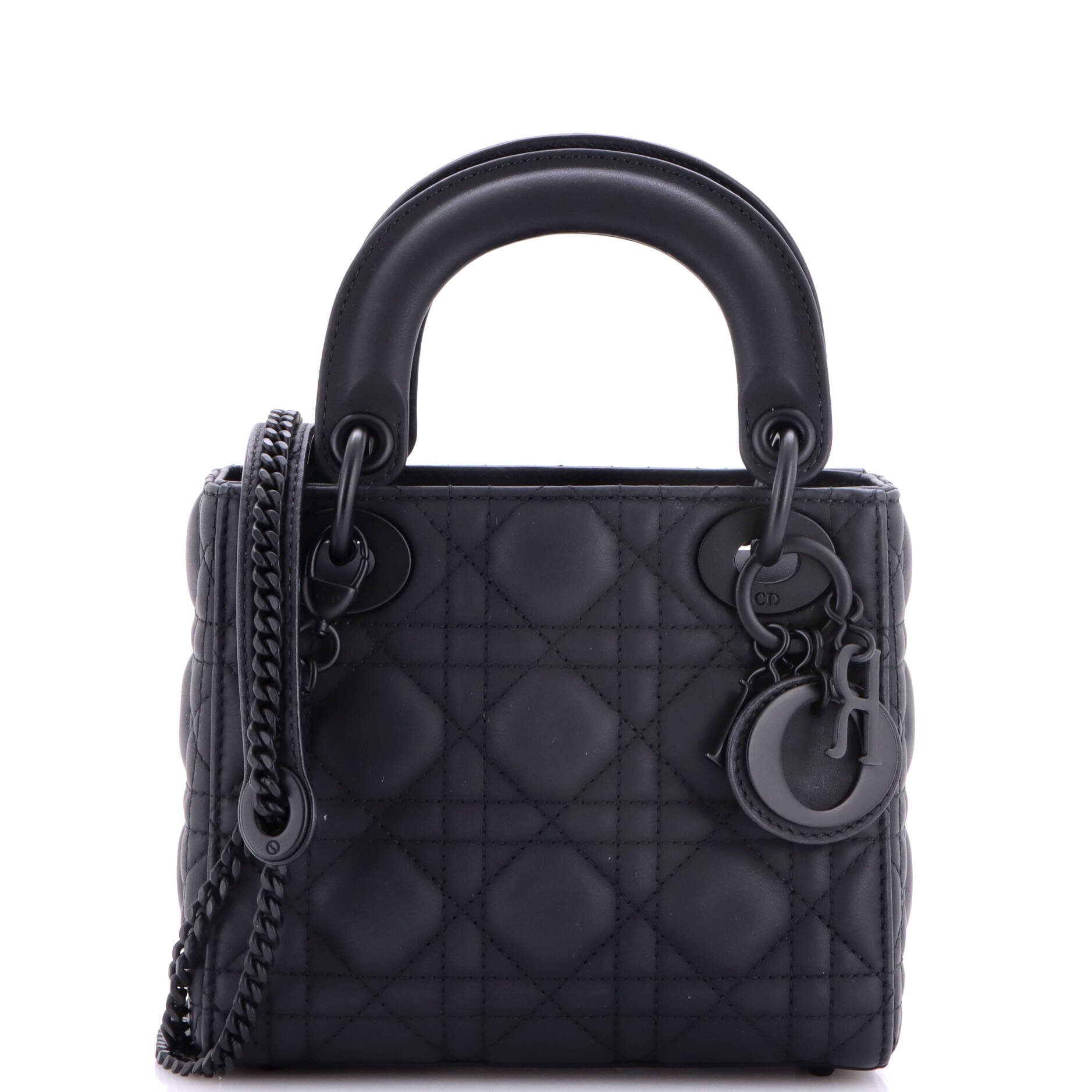 Ultra Matte Lady Dior Chain Bag Cannage Quilt Calfskin Mini